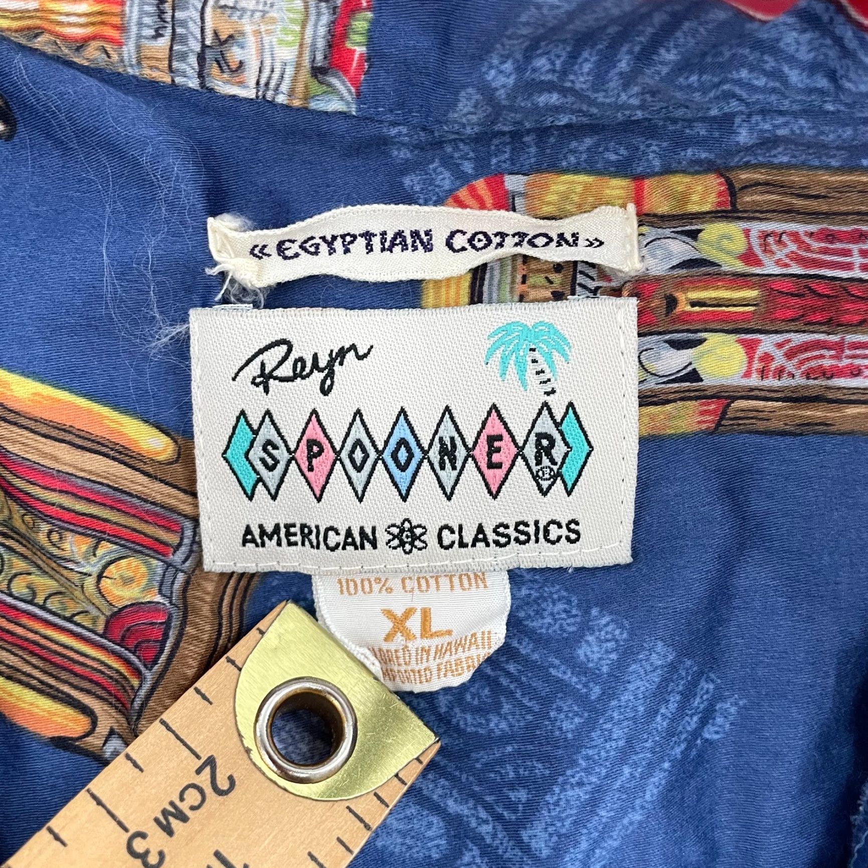 Reyn Spooner VINTAGE Reyn Spooner Shirt Adult XL Blue Egyptian Cotton Jukebox Hawaiian Button-Up Shirt Size US XL / EU 56 / 4 - 4 Thumbnail