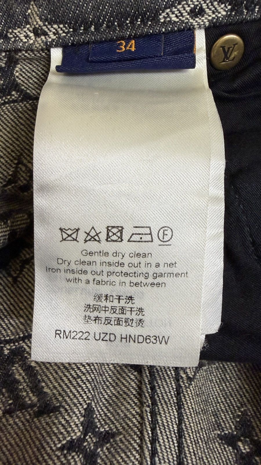 Louis Vuitton Louis Vuitton 34 Distressed Black Monogram Denim Jeans Size US 34 / EU 50 - 12 Thumbnail