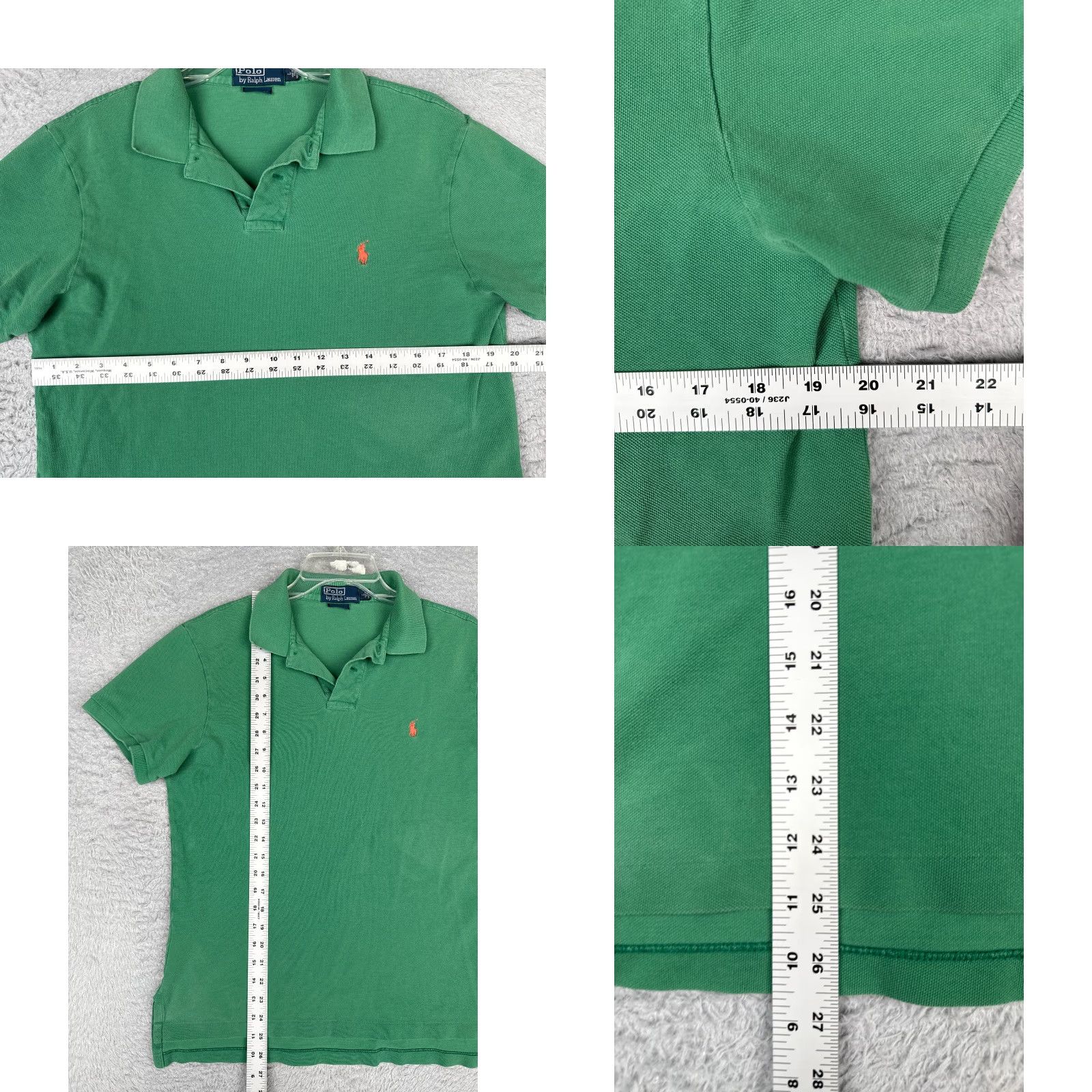 Ralph Lauren VINTAGE Ralph Lauren Polo Shirt Men Green 100% Cotton Large Regular Fit Polo Shirt Short Sleeve Classic Logo, Embroidered, Button Collar Mens Size US L / EU 52-54 / 3 - 8 Thumbnail