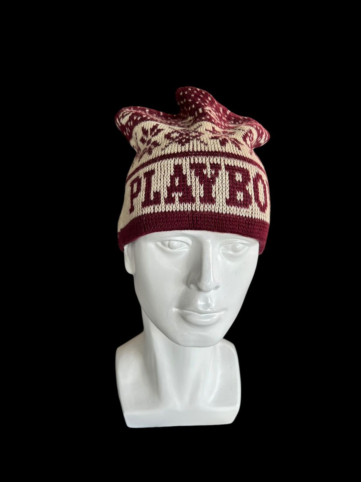 Japanese Brand × Kapital × Vintage Vtg Playboy Knitt Mohawk Design Rare Beanie Hats☠️☠️ Size ONE SIZE - 4 Thumbnail