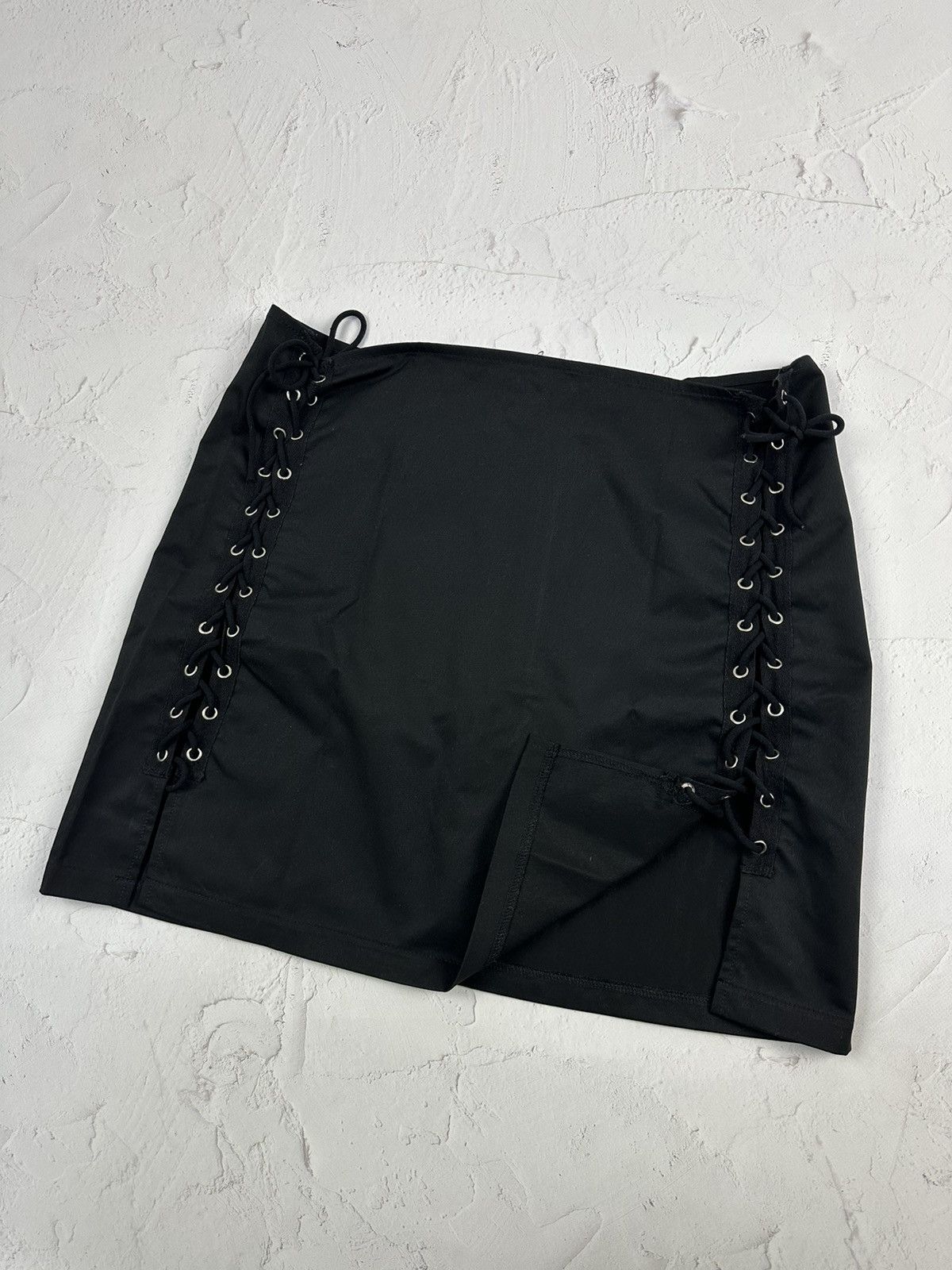 Japanese Brand × Vintage Vintage Black Mini Skirt Size 29" - 2 Thumbnail