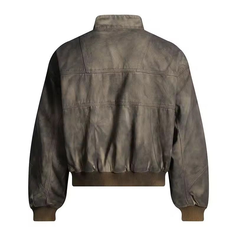 Vintage Y2K Washed Streetwear Brown Denim Jacket Size US XL / EU 56 / 4 - 2 Thumbnail