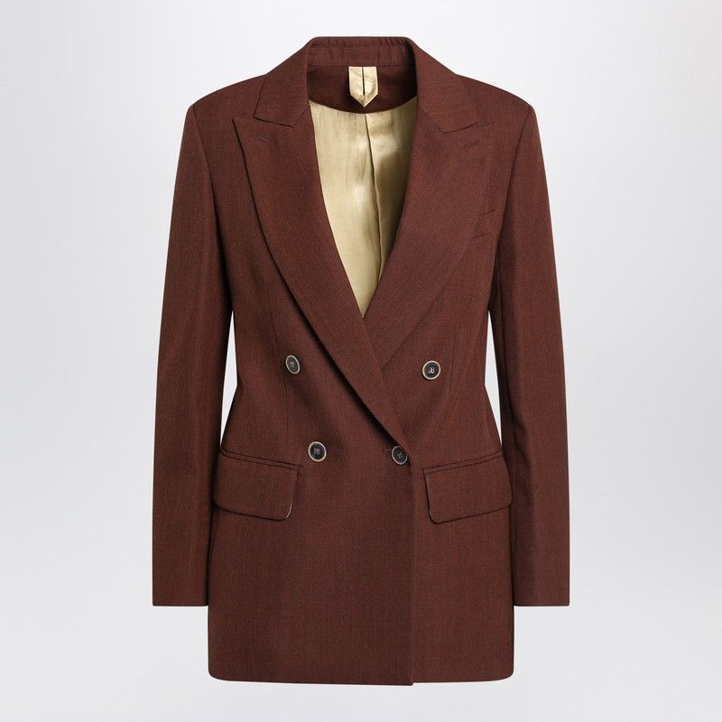 Max Mara Max Mara Earth-Tone Jacket In Wool Grain De Poudre Size XS / US 0-2 / IT 36-38 - 1 Thumbnail