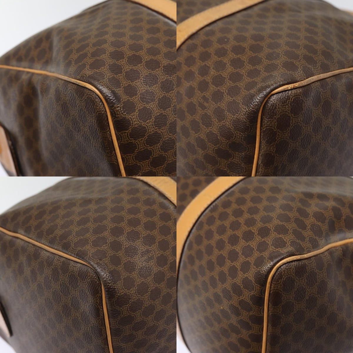 Celine CELINE Macadam Canvas Boston Bag Pvc Leather Brown Size ONE SIZE - 10 Thumbnail