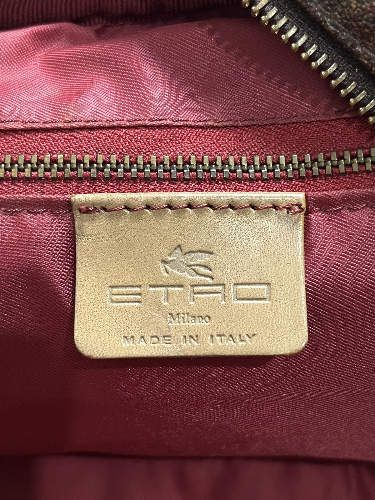 Etro Etro burgundy pasley handbag Size ONE SIZE - 9 Thumbnail