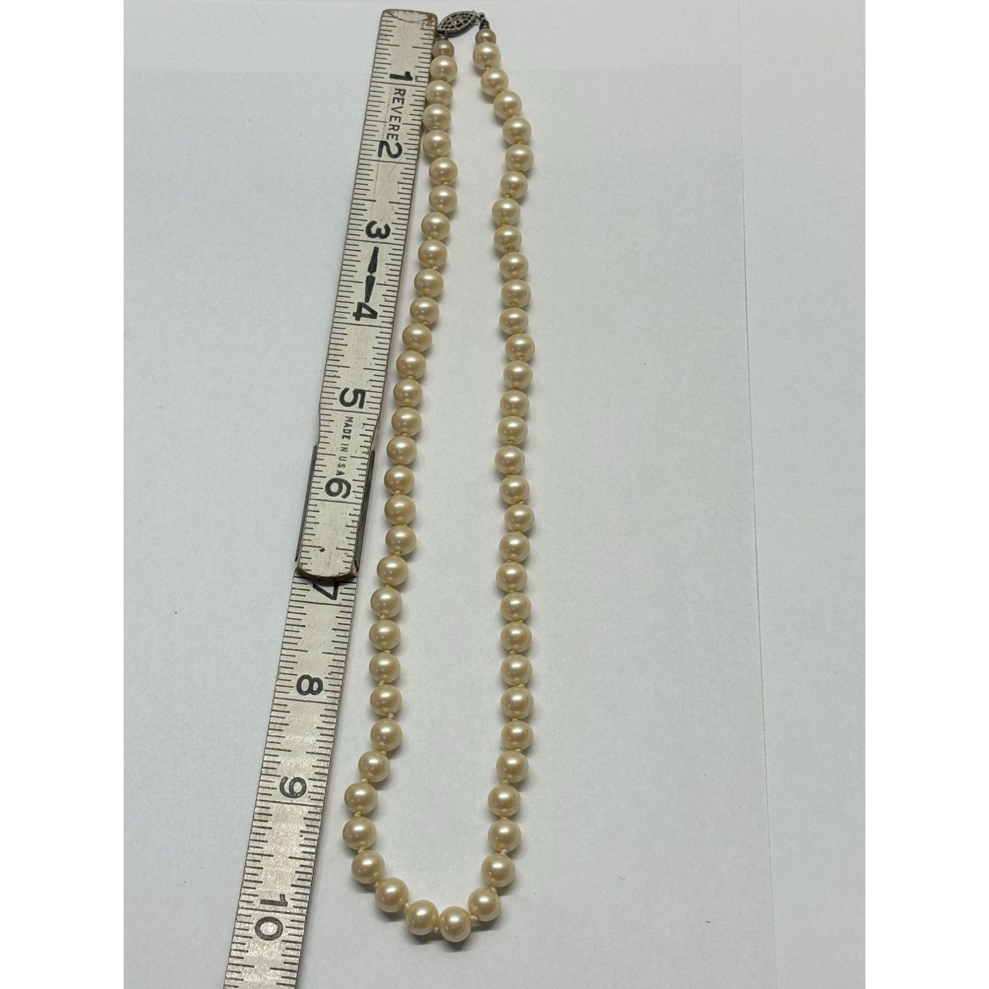 Vintage Vintage sterling silver pearl beaded necklace Size ONE SIZE - 3 Thumbnail