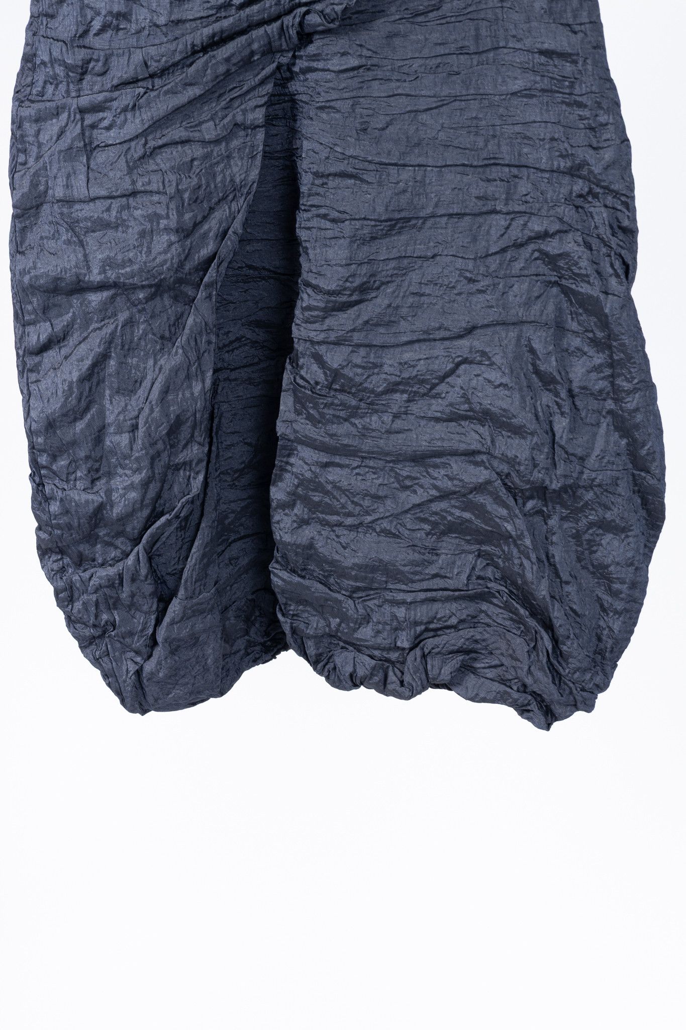 Sarah Pacini Sarah Pacini Navy Metallic Crinkled Bubble Skirt Size 27" / US 4 / IT 40 - 6 Thumbnail