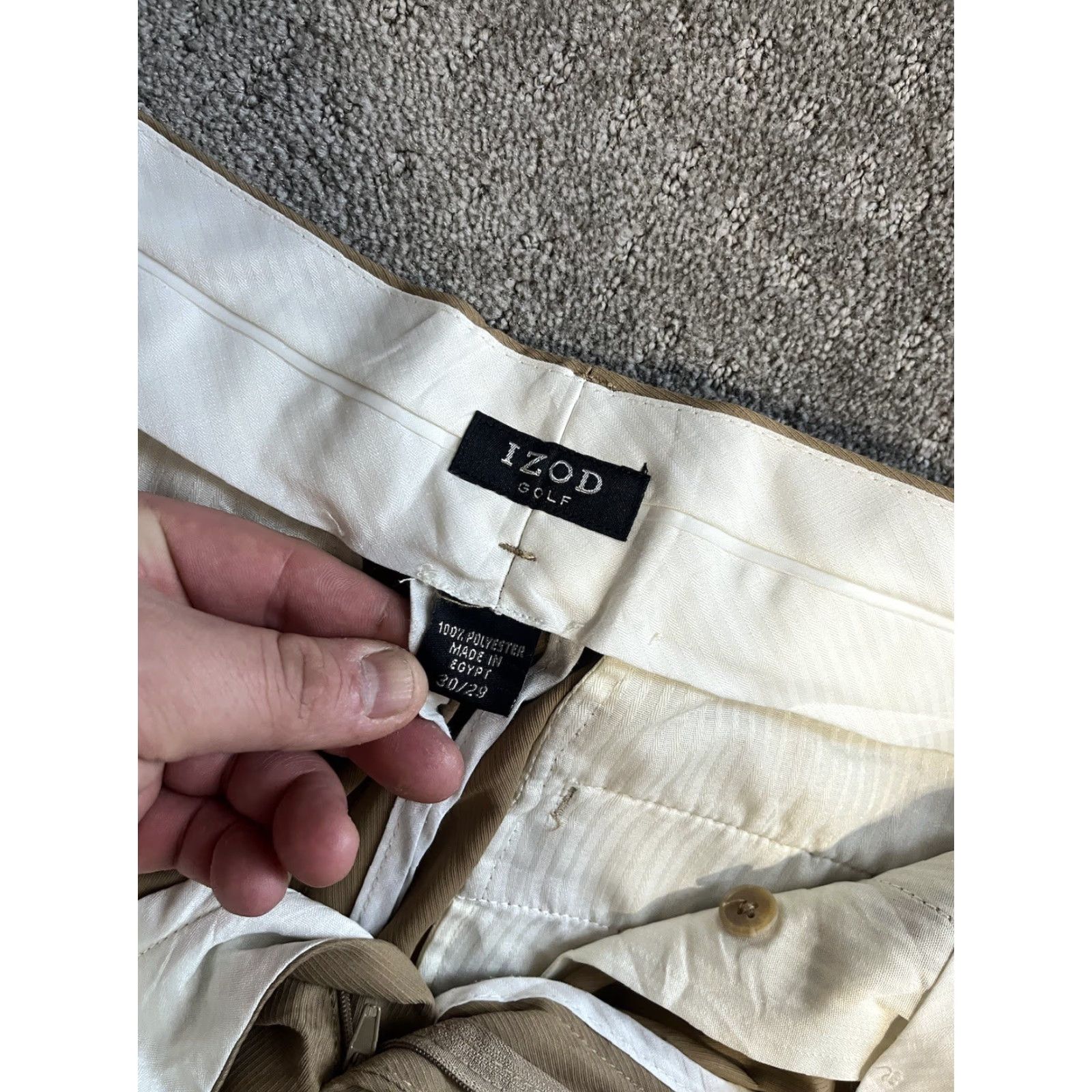 Izod IZOD Men's Golf Pants 30x29 Khaki Lightweight Cool Size US 30 / EU 46 - 5 Thumbnail