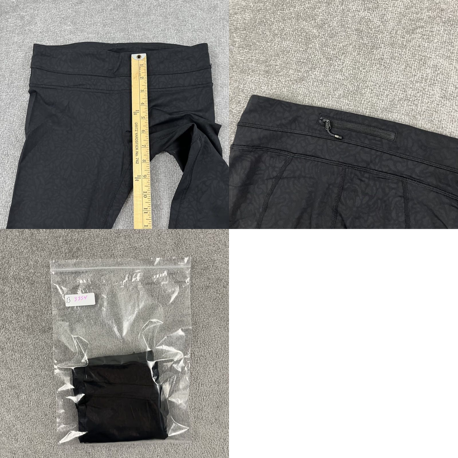 Lululemon Lululemon Leggings Womens Size 6 x 21" Black Floral Active Fitness Workout Yoga Cropped Skinny - Womens Size 28" / US 6 / IT 42 - 8 Thumbnail