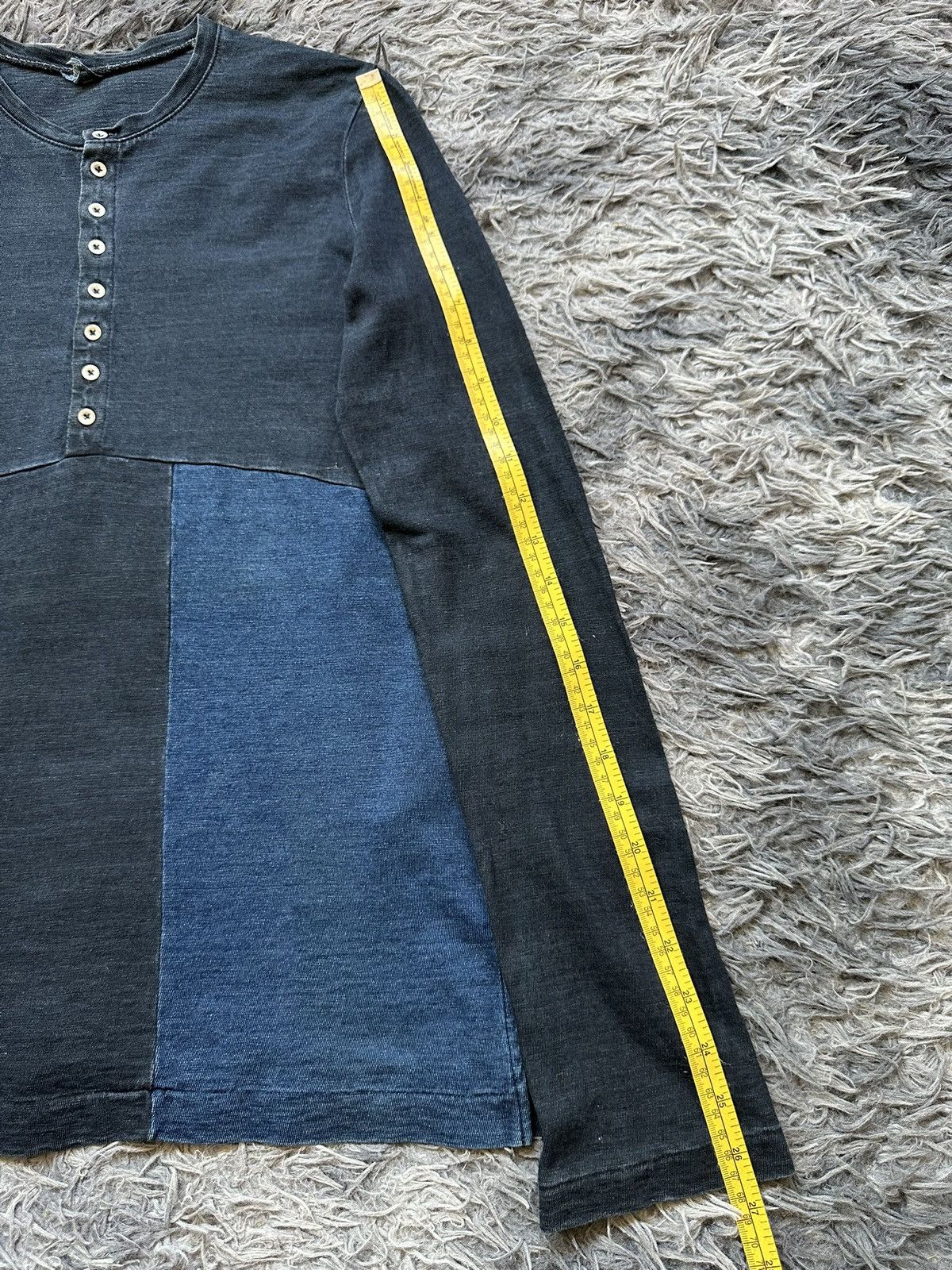 45rpm 00's R by 45RPM indigo dyed patchwork long sleeve Size US S / EU 44-46 / 1 - 21 Thumbnail