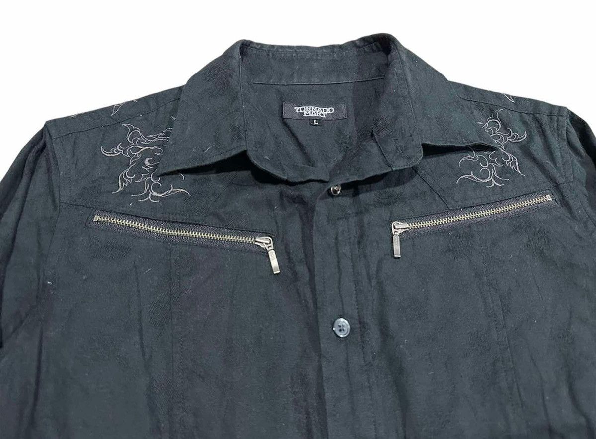 If Six Was Nine × Japanese Brand × Tornado Mart 🔥Y2K Archived Tornado Mart Tribal Shirt Zip Goth Punk Size US L / EU 52-54 / 3 - 6 Thumbnail