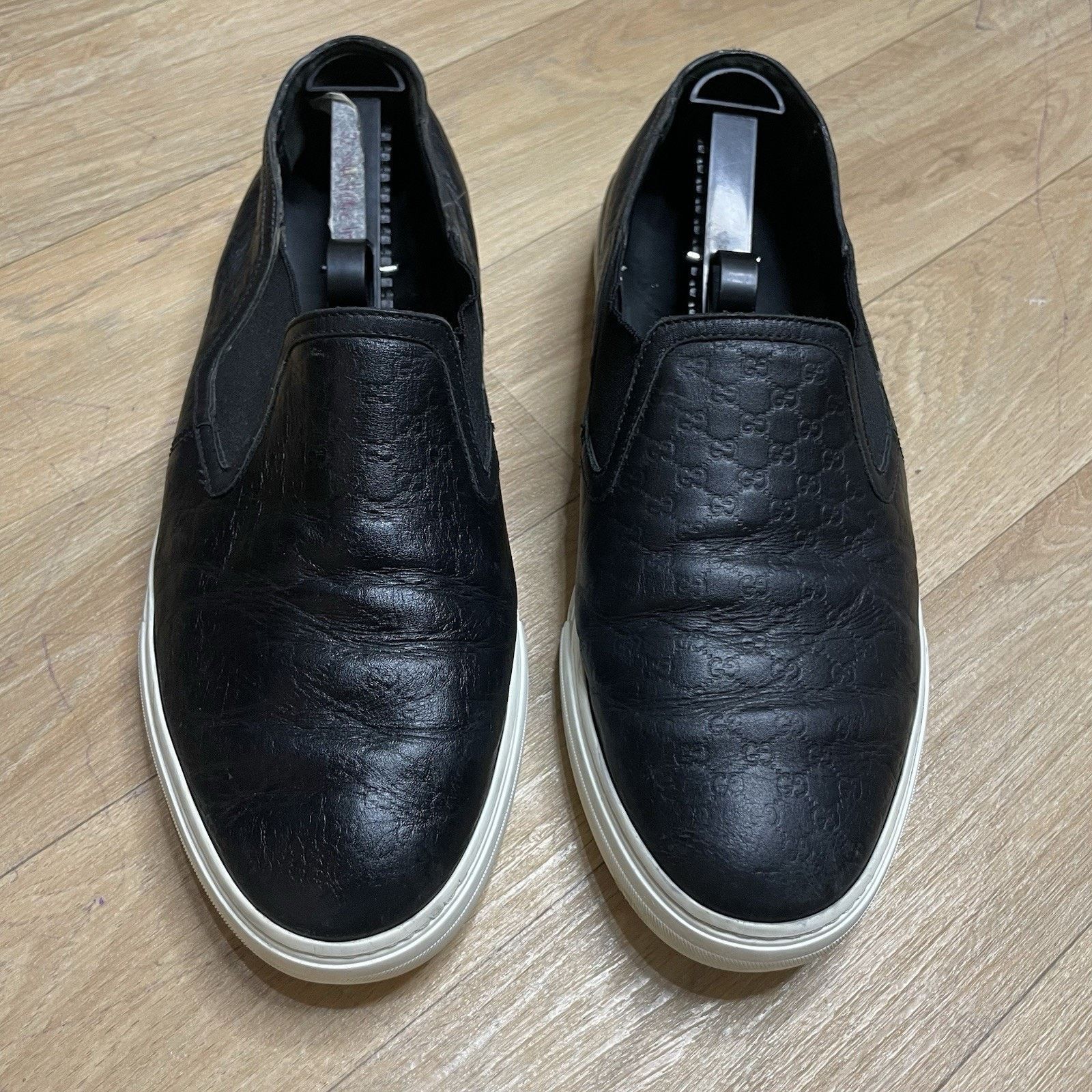 Gucci Gucci Sneakers Low-Top Monogram embossed shoes leather mens Size US 10.5 / EU 43-44 - 2 Thumbnail