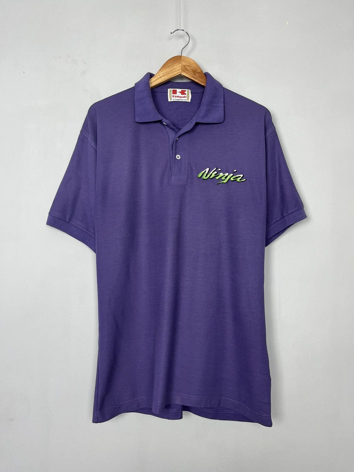 Vintage Kawasaki Ninja Vintage Y2K Racing Moto Polo Size US L / EU 52-54 / 3 - 1 Thumbnail