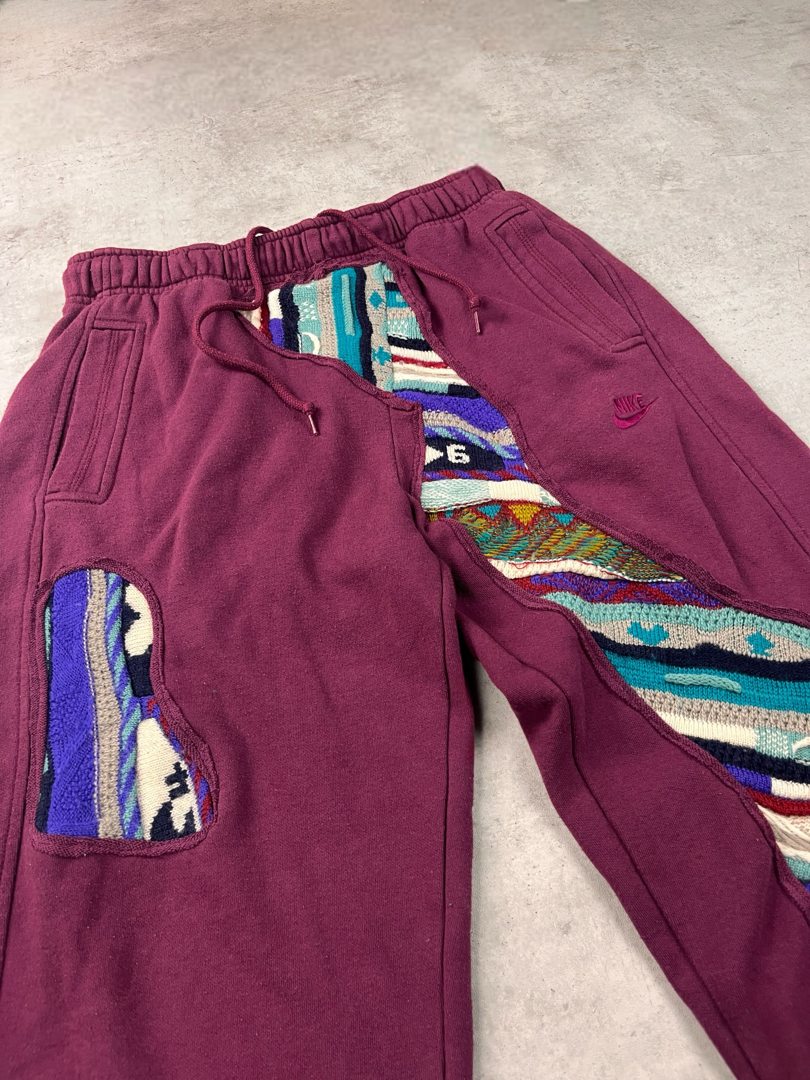 Japanese Brand × Nike × Vintage Custom VNTG NIKE x Coogi x Distorted.lab red sweatpants Size US 36 / EU 52 - 3 Thumbnail