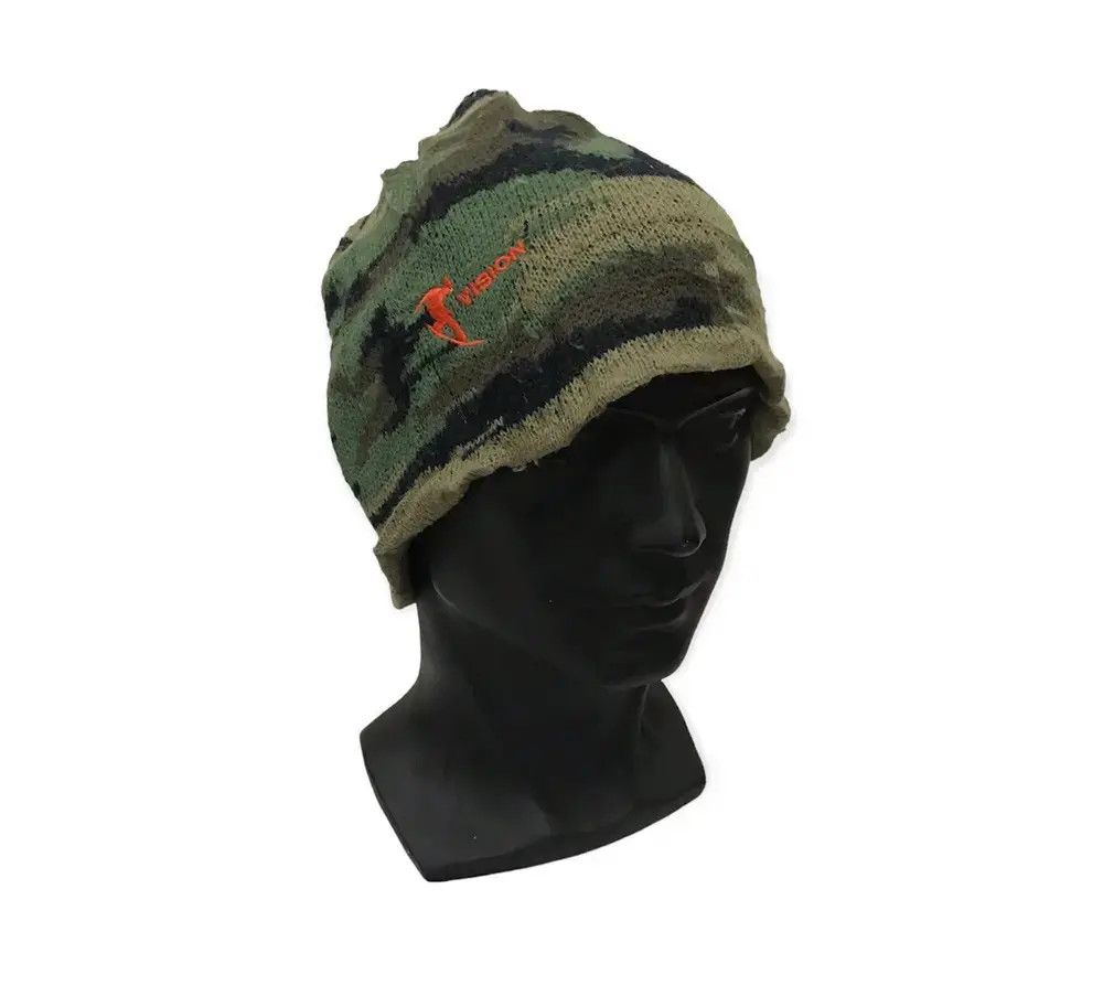 Japanese Brand Visions Small Logo Army Beanie Hat Size ONE SIZE - 1 Thumbnail