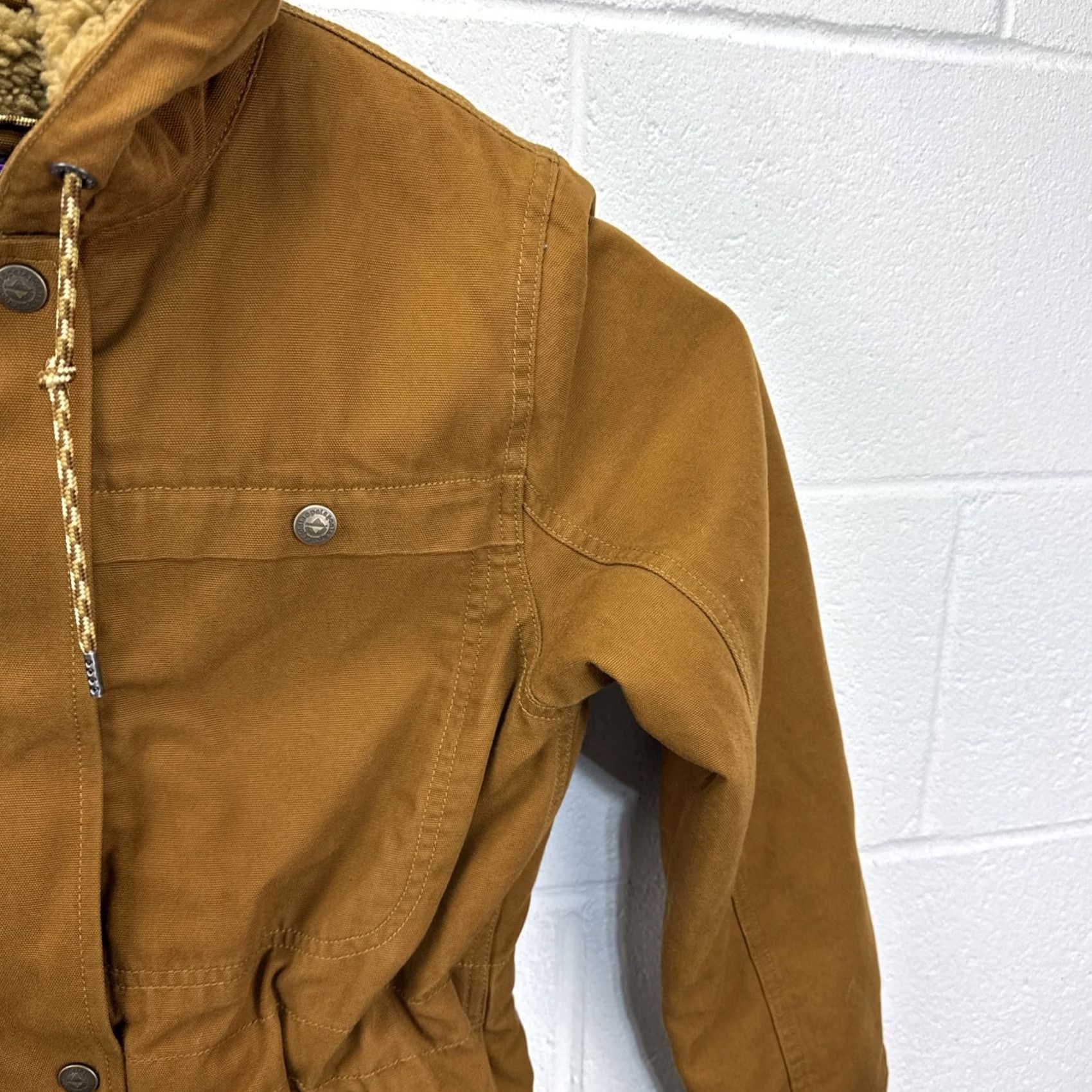 Patagonia Patagonia Parka Jacket Womens Small Brown Insulated Prairie Dawn Long Coat Zipper Snap Logo Quilt/Polyester Size S / US 4 / IT 40 - 5 Thumbnail