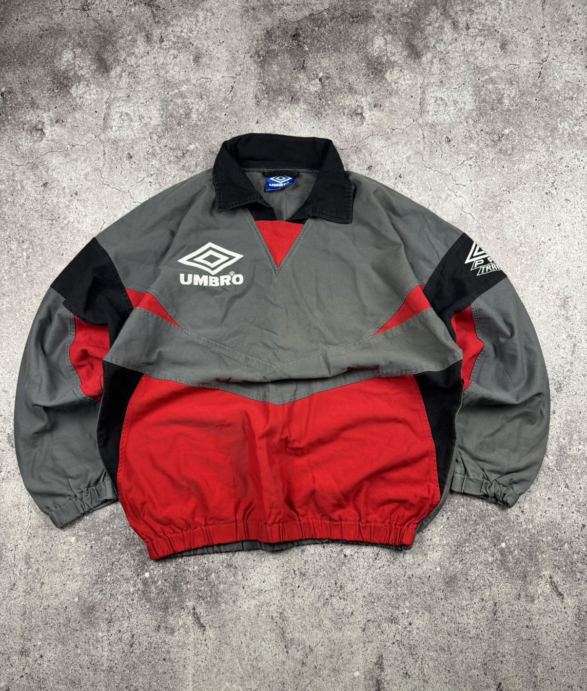 Umbro Vintage 90s UMBRO Drill Top Pro Training Sweatshirt Boxy Fit Size US XL / EU 56 / 4 - 6 Thumbnail