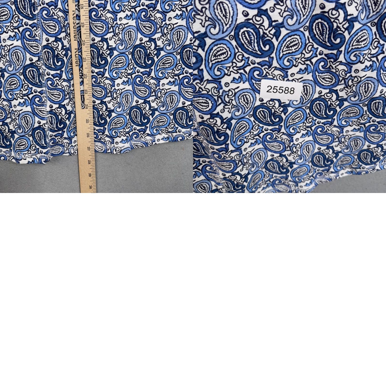Habitat Escape by Habitat Clothes Shirt Womens XS Blue Paisley Scoop Neck Tunic Top Size XS / US 0-2 / IT 36-38 - 9 Thumbnail