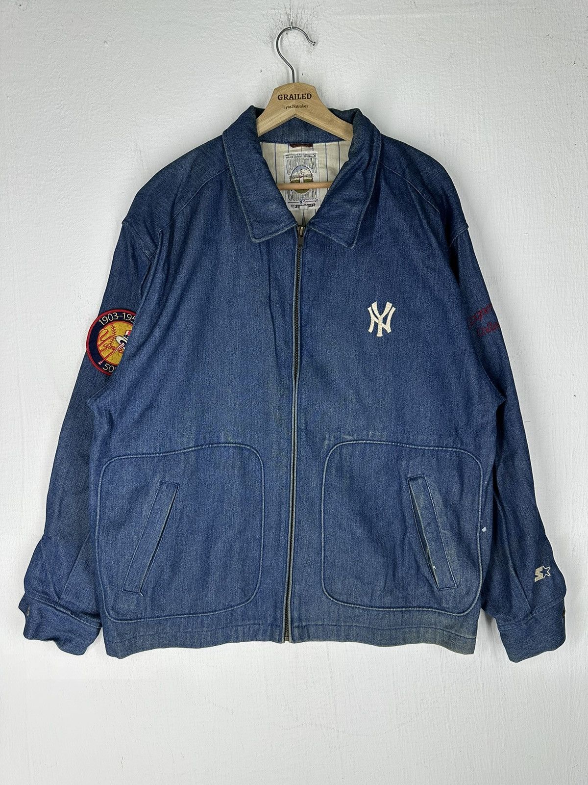 MLB Vintage Starter MLB Embroidery Denim Jacket Size US L / EU 52-54 / 3 - 1 Thumbnail