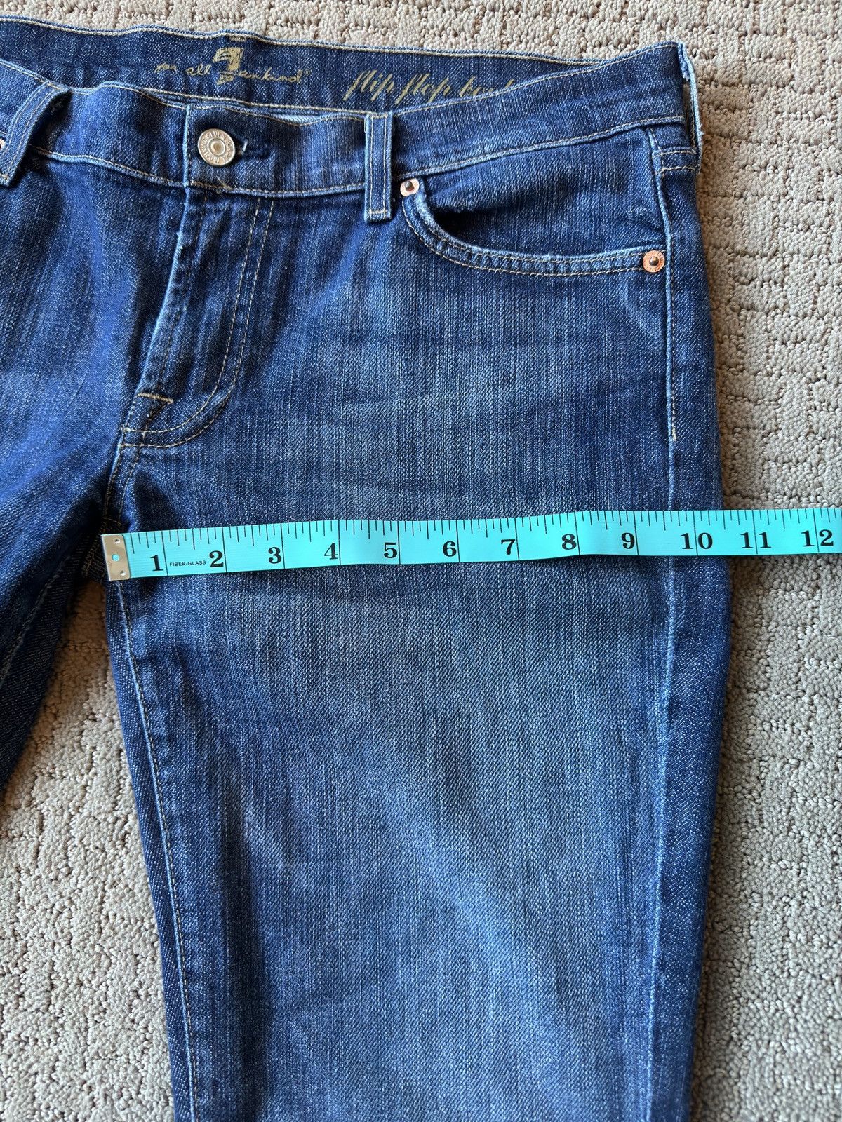 7 For All Mankind × Vintage Flip Flop Bootcut Jeans Size 32" / US 10 / IT 46 - 4 Thumbnail