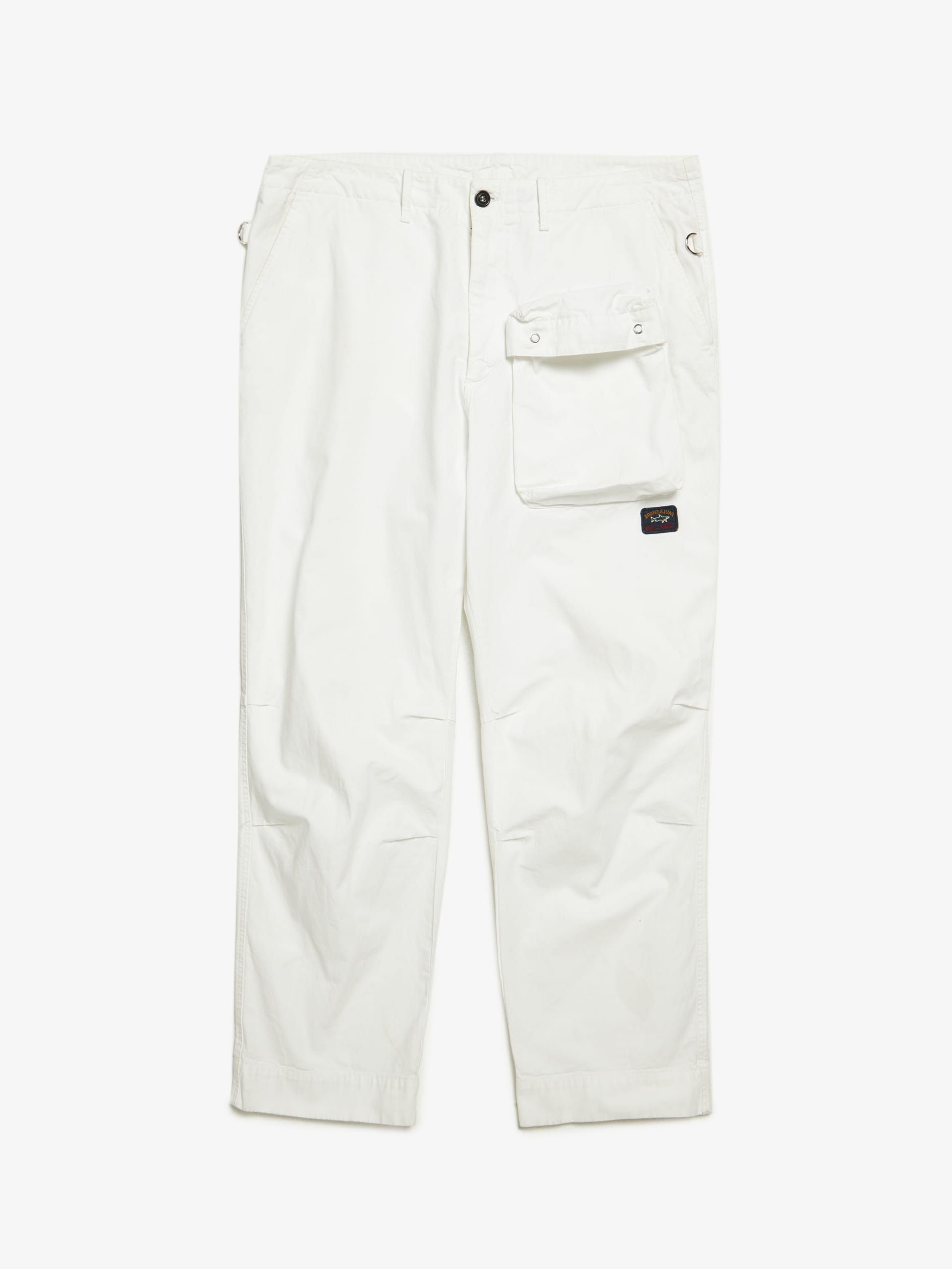 image of Paul Shark White Cargo Pants, Men's (Size 36)