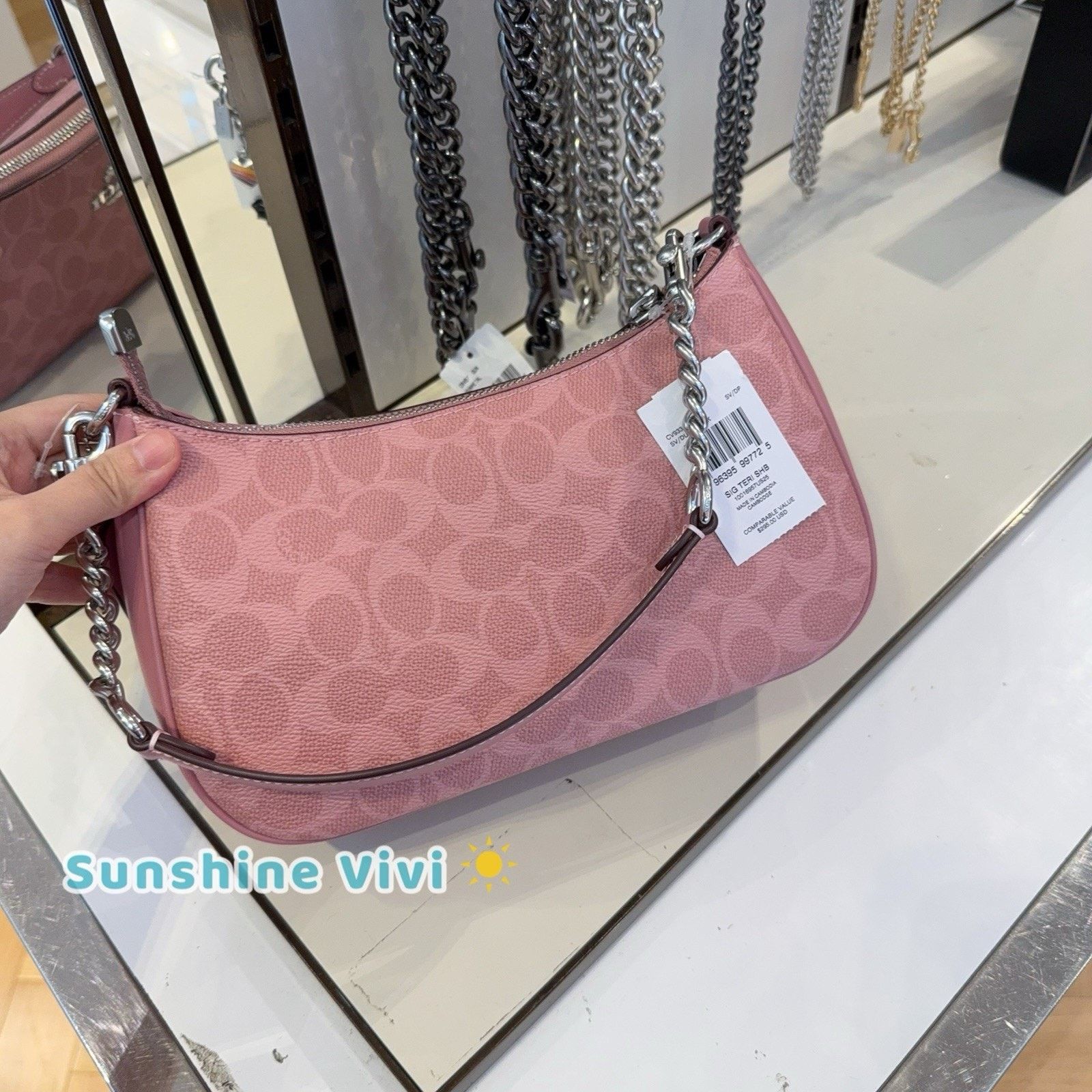 Coach NWT COACH Teri shoulder bag CV933 dusty Pink (New Color) Size ONE SIZE - 3 Thumbnail