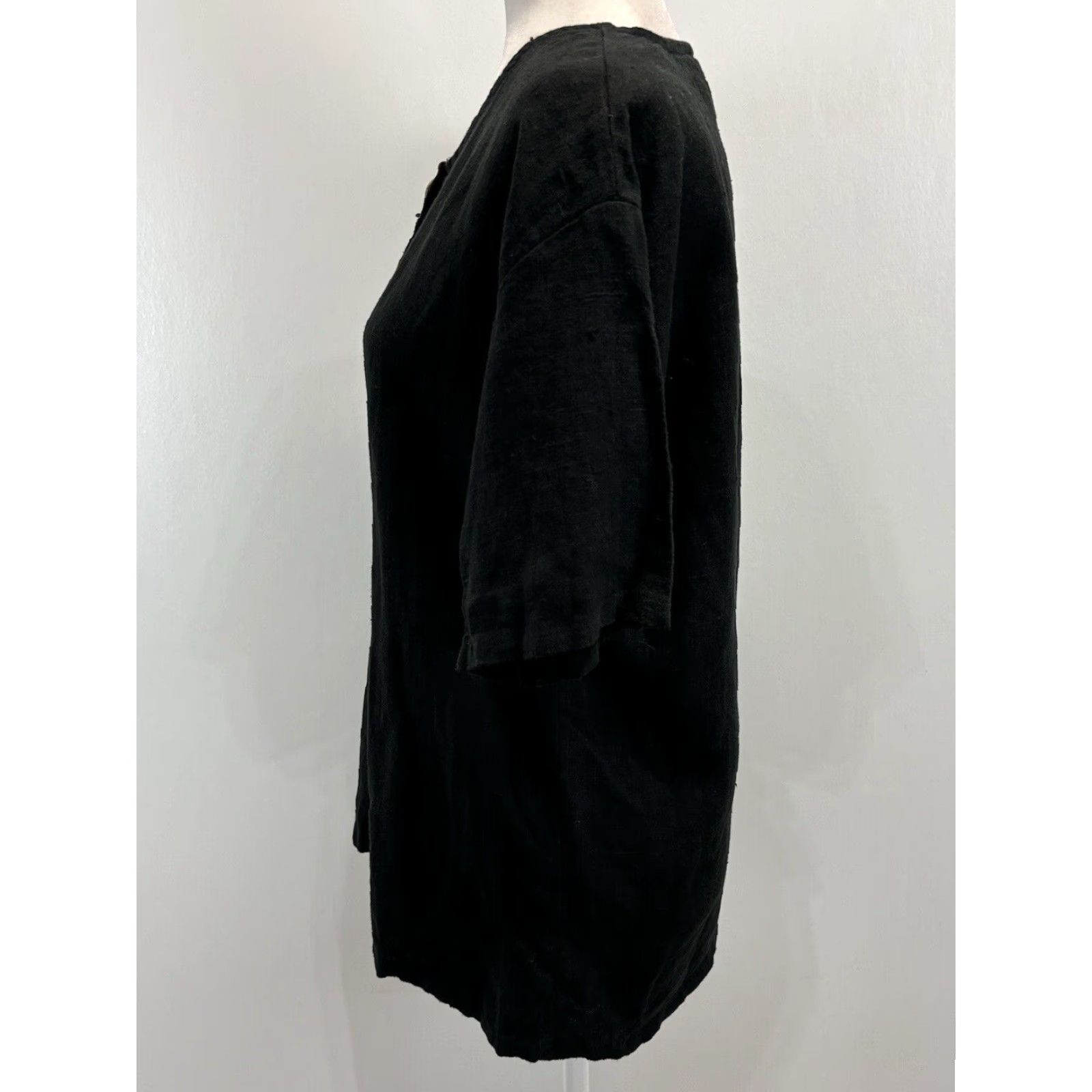 J Brand Zack Linen Button Up Shirt Womens Black Medium Size M / US 6-8 / IT 42-44 - 2 Thumbnail