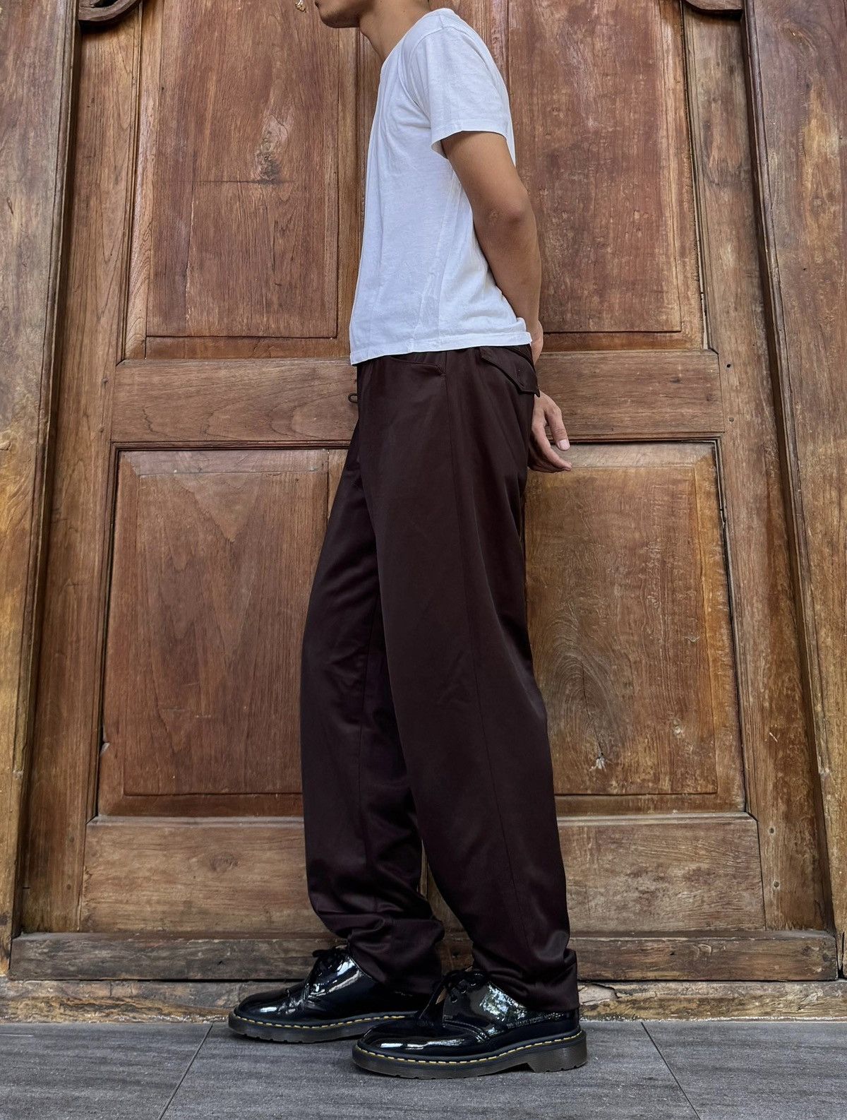 Issey Miyake FREE TAX ! Shiny Tapered Trousers Size US 33 - 15 Thumbnail