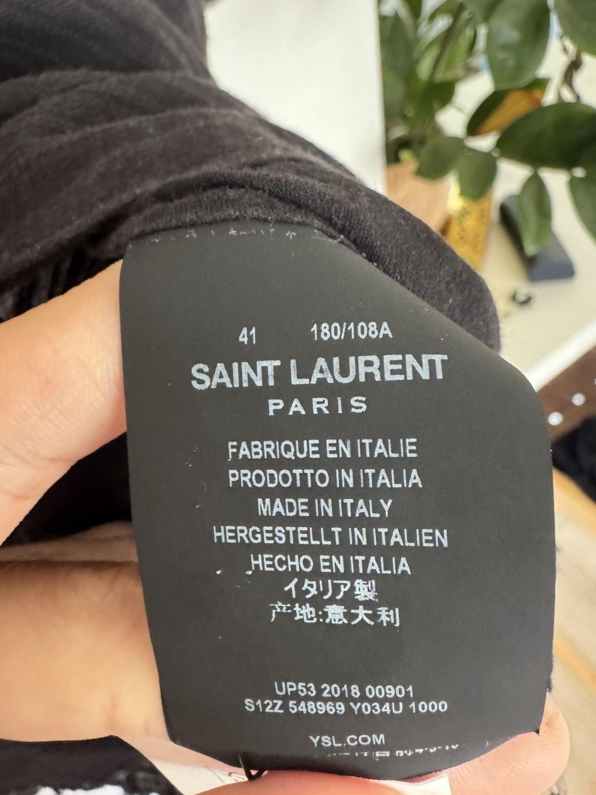 Saint Laurent Paris Bnwt Semi sheer Raw shirt Size US L / EU 52-54 / 3 - 6 Thumbnail