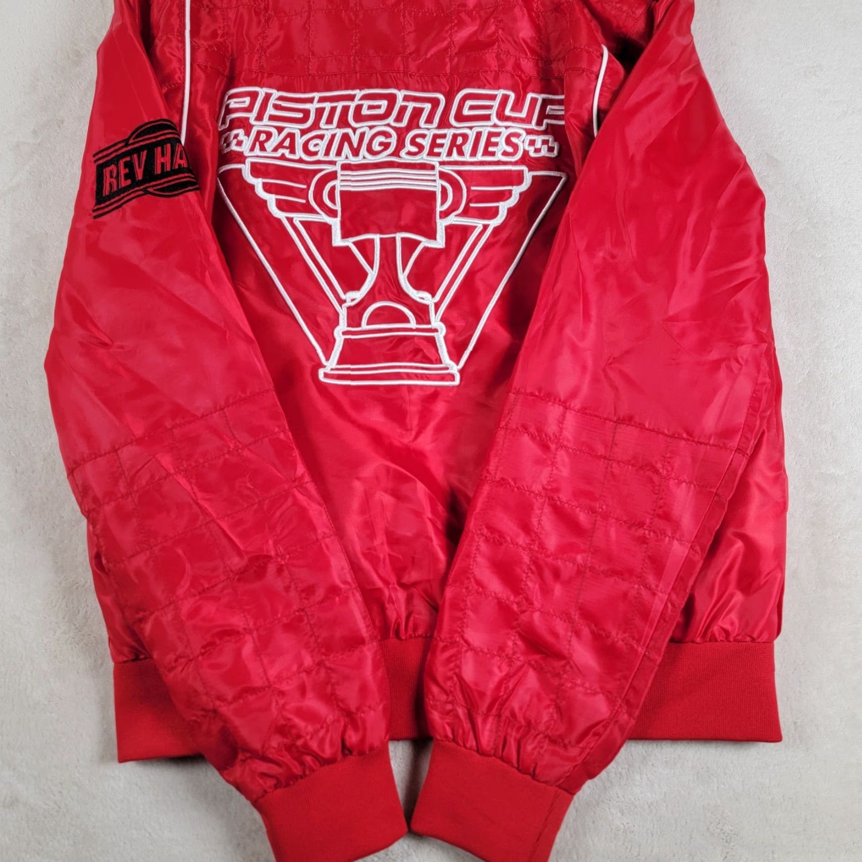 Members Only VINTAGE Members Only Jacket Red Race Bomber Jacket Mens M Red Lightweight Zip Shell Camel Racing 90s Size US M / EU 48-50 / 2 - 3 Thumbnail
