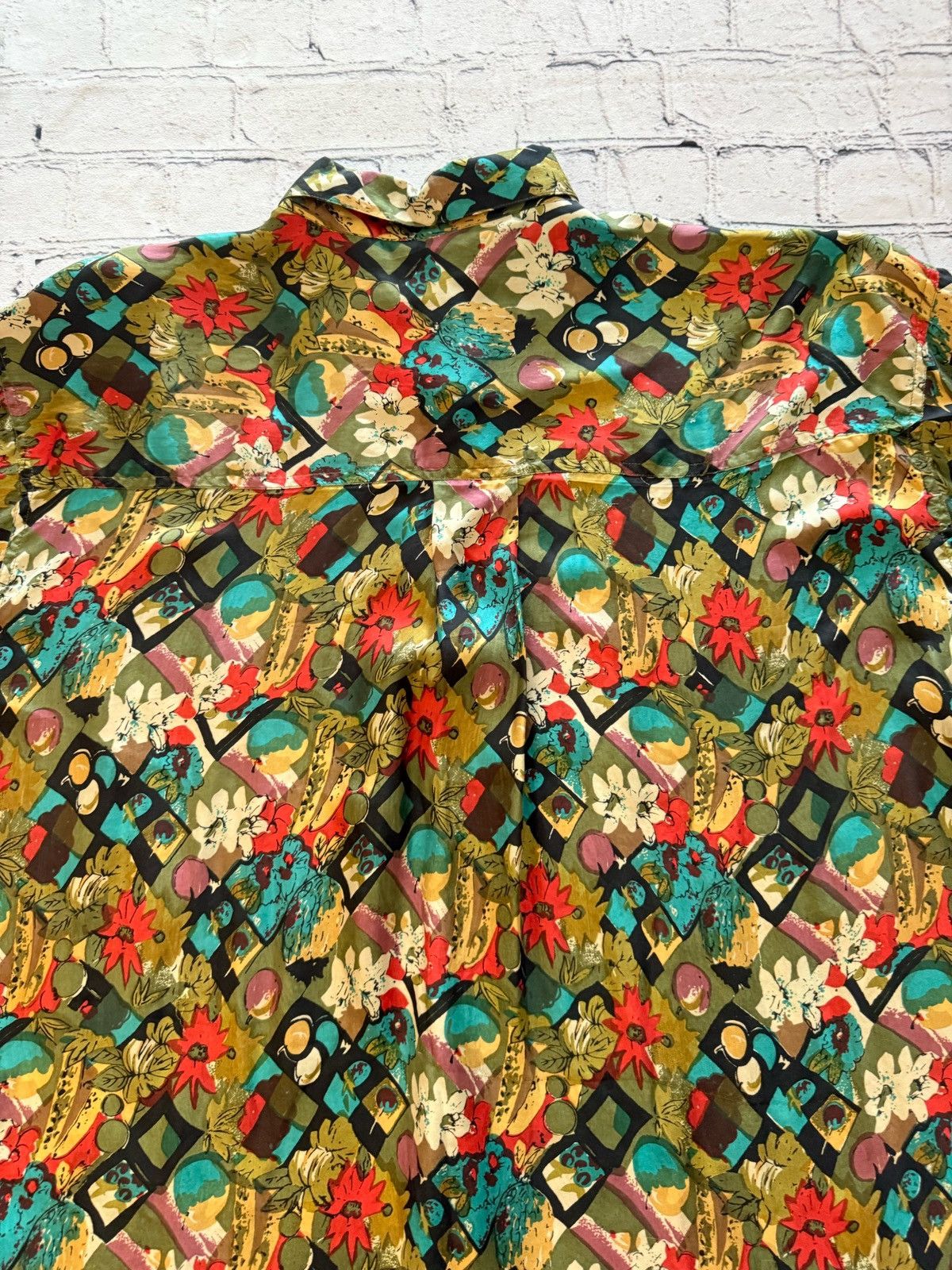Vintage Vintage Summa Shirt Size Large 100% Silk Button Flower Retro Size US L / EU 52-54 / 3 - 2 Thumbnail