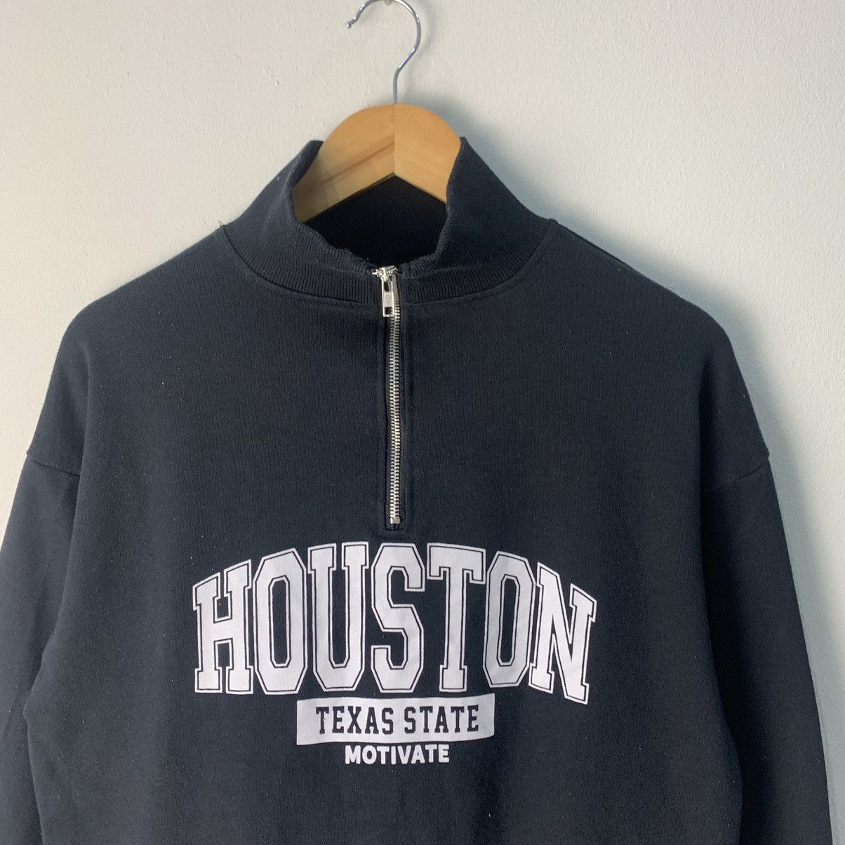 Japanese Brand × Vintage Half Zipper Houston Sweatshirt 90s Texas State Size US M / EU 48-50 / 2 - 4 Thumbnail