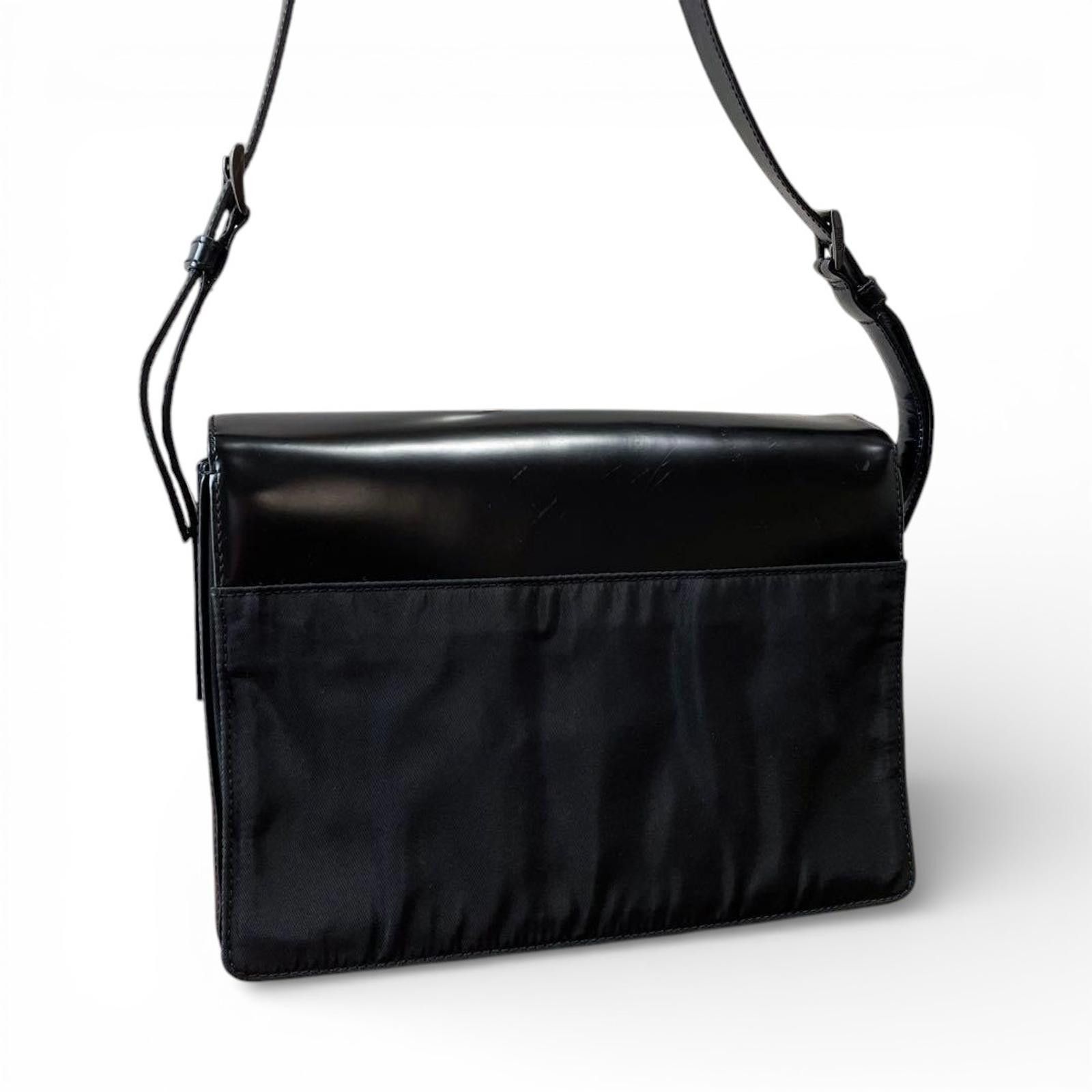 Prada Prada - Womens Black Leather Shoulder Bag Size ONE SIZE - 3 Thumbnail