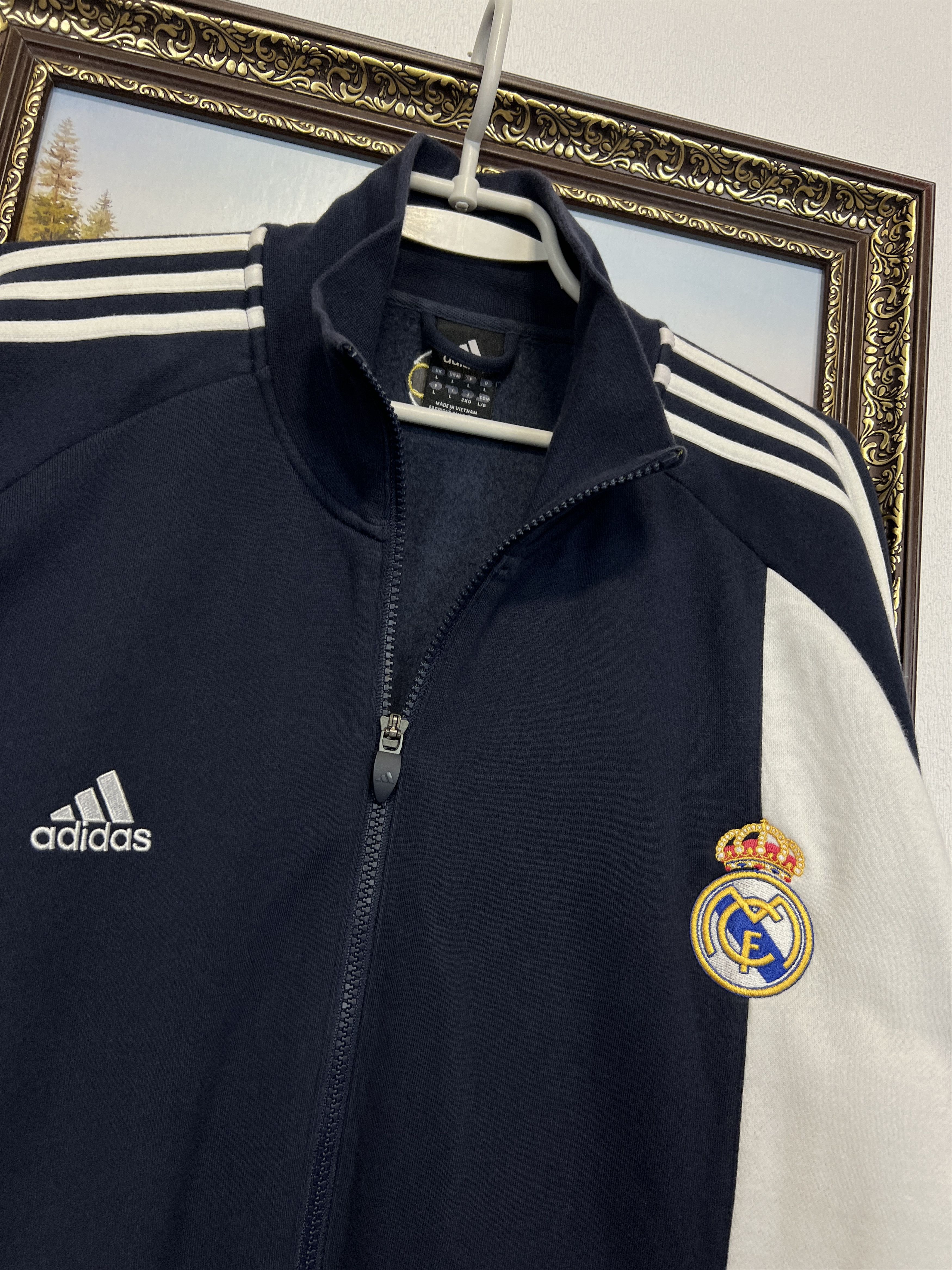 Adidas Vintage Real Madrid Football Jacket Soccer Track Top Rare Size US L / EU 52-54 / 3 - 3 Thumbnail