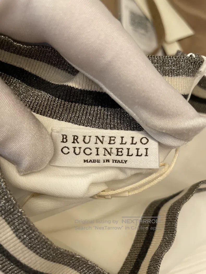 Brunello Cucinelli Brunello Cucinelli White Polyester Cotton Dress Size XS / US 0-2 / IT 36-38 - 5 Thumbnail