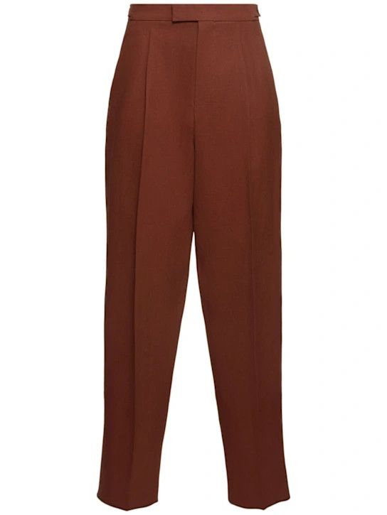 o1lsvrm0525 Linen Pants in Brown