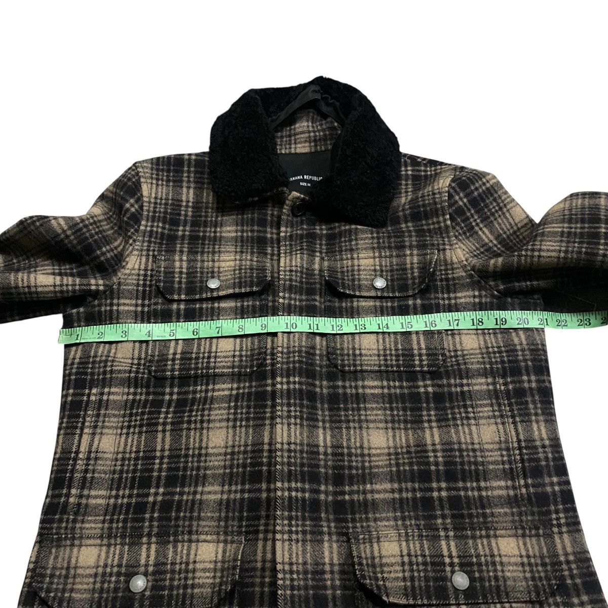 Banana Republic Banana Republic Wool Plaid Button Jacket M Size Brown/Black Size US M / EU 48-50 / 2 - 12 Thumbnail