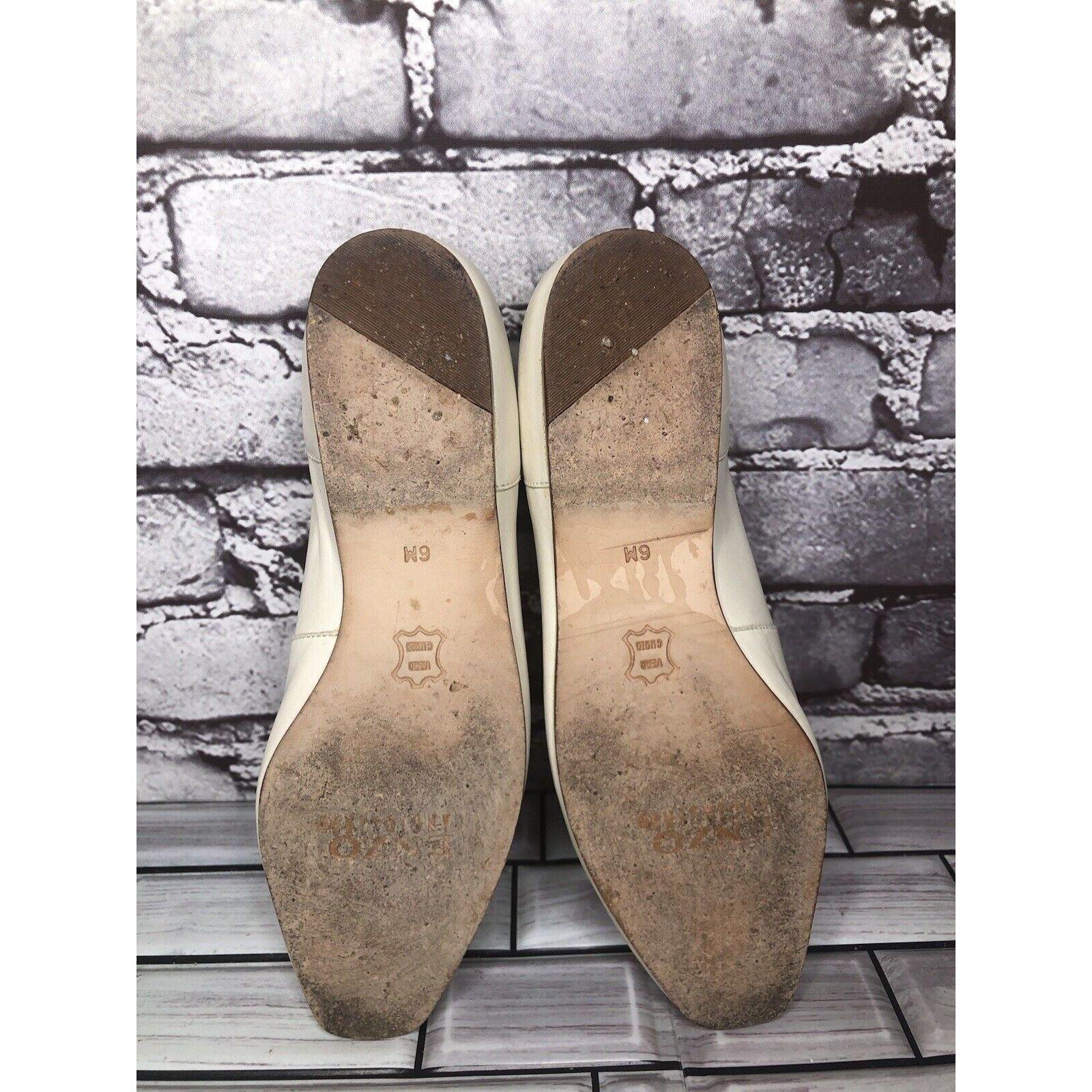Other Enzo Angiolini Liberty Ivory Cream Leather Square Toe Loafer Size US 6 / IT 36 - 14 Thumbnail