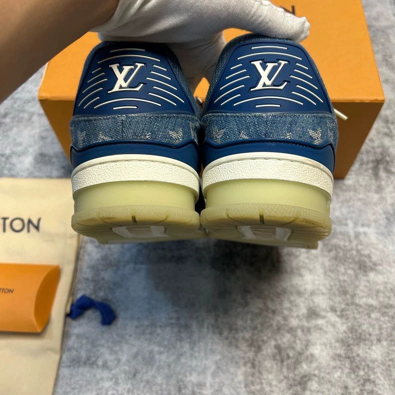 Louis Vuitton Louis Vuitton Trainer Blue Jeans shoes Size US 7 / EU 40 - 4 Thumbnail
