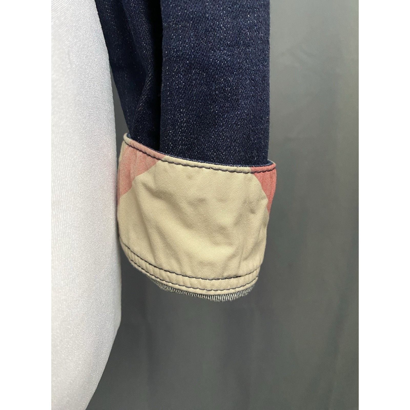 Burberry Burberry Brit Nova Check Women's Blue Denim Jeans Biker Jack Size M / US 6-8 / IT 42-44 - 10 Thumbnail