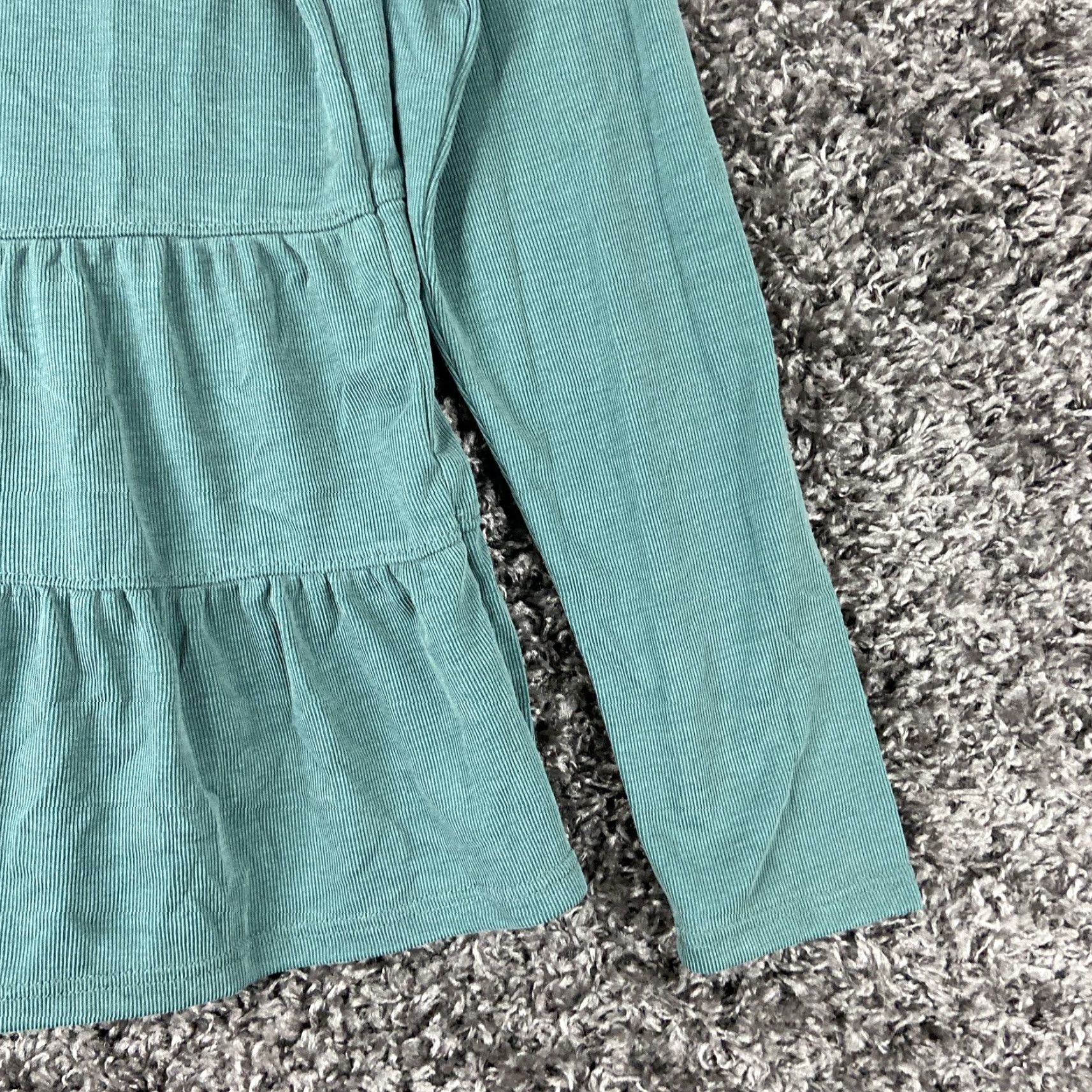 Vintage Green Envelope Blouse Women's Medium Green Long Sleeve Ruffle Top Womens Size M / US 6-8 / IT 42-44 - 2 Thumbnail