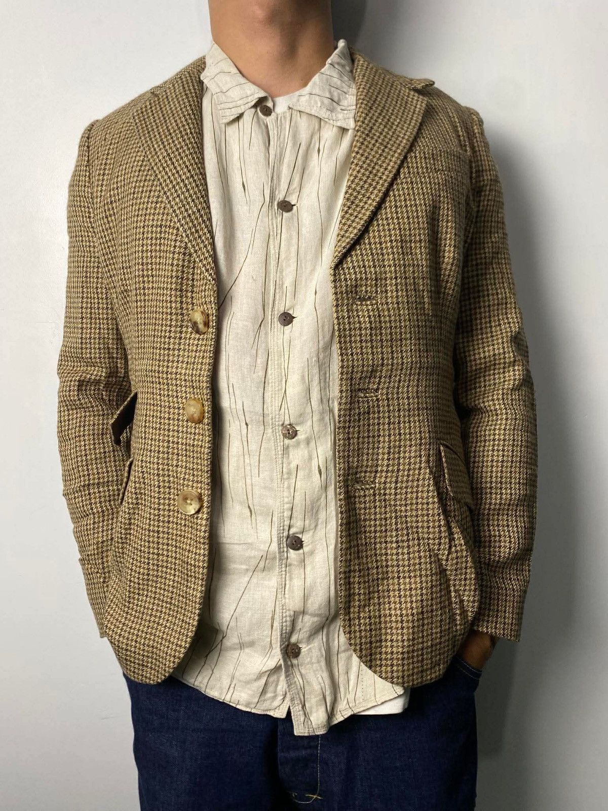 Ralph Lauren Purple Label Polo Ralph Lauren Purple Label Adryan Blazer in Brown Tweed Size 40S - 1 Thumbnail