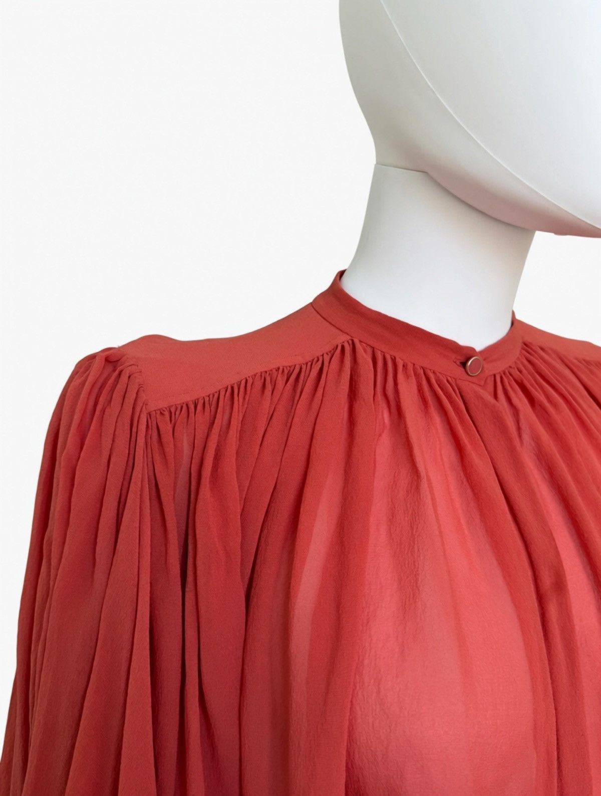 Chloe Chloé SS12 Clare Waight Keller Silk Blouse L’Atelier Rose Size XS / US 0-2 / IT 36-38 - 3 Thumbnail