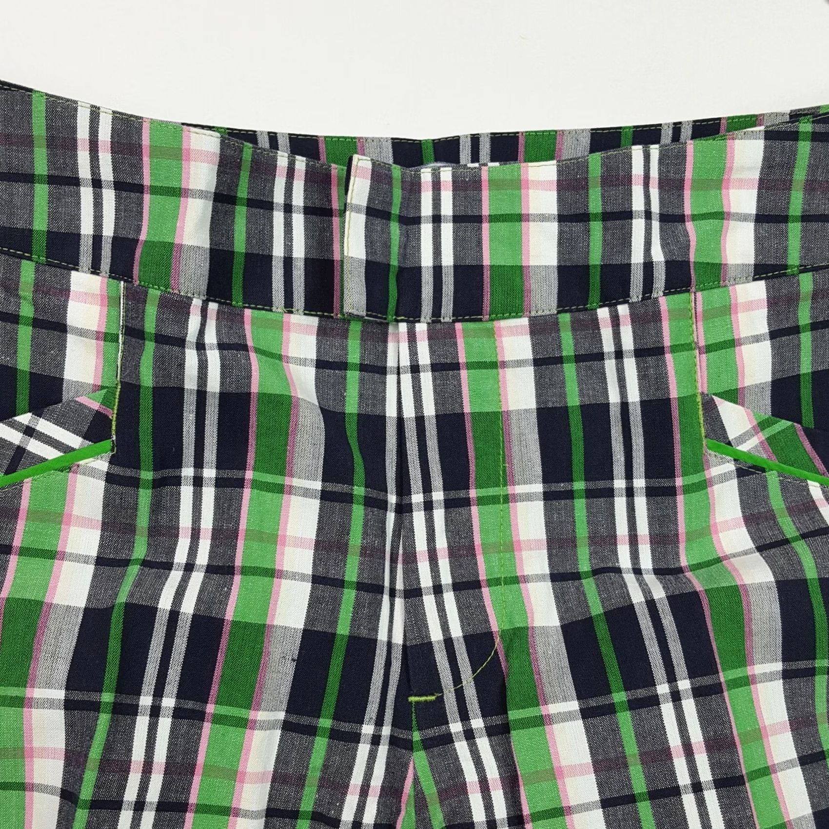 Vintage VINTAGE Tehama Golf Bermuda Shorts Women Size 6 Green Plaid Tennis Athletic Outdoor Y2K 90s Boys? Size 24" / US 00 / IT 34 - 2 Thumbnail