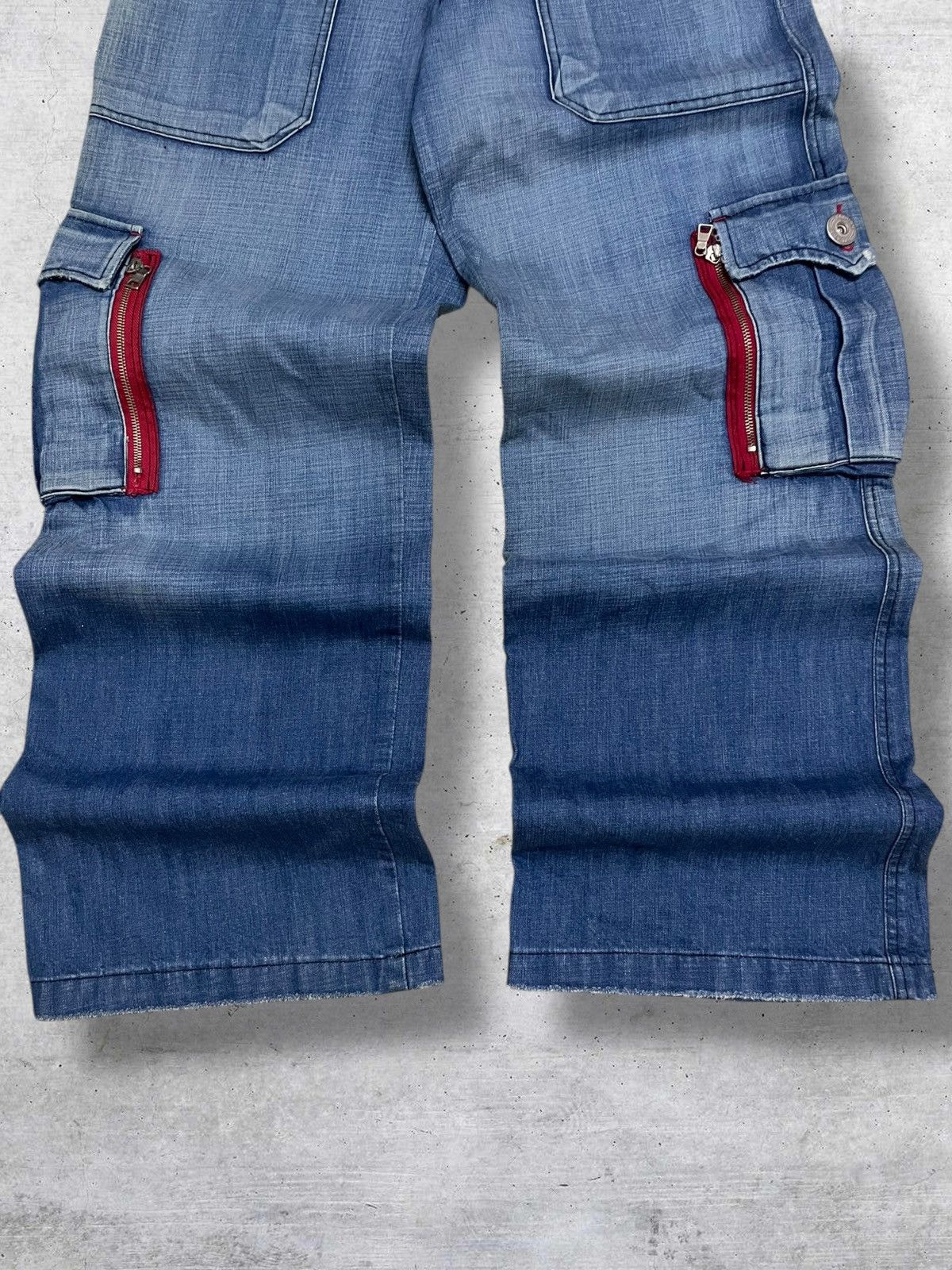 GOA MOUNTED POLICE 1990S JAPAN DESIGNER BAGGY MULTIPOCKET DENIM Size US 32 / EU 48 - 3 Thumbnail