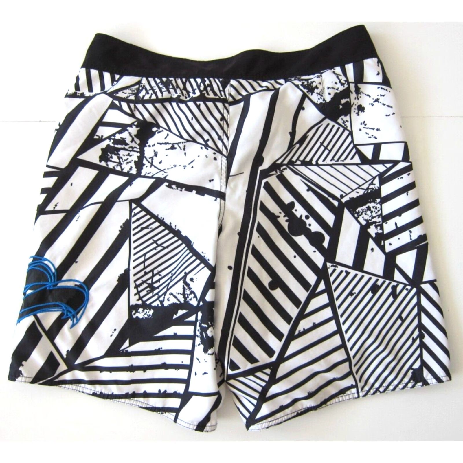 Swims Tony Hawk Black White Abstract Lined Beach Swim Board Shorts Men Size 36 Size US 36 / EU 52 - 2 Thumbnail