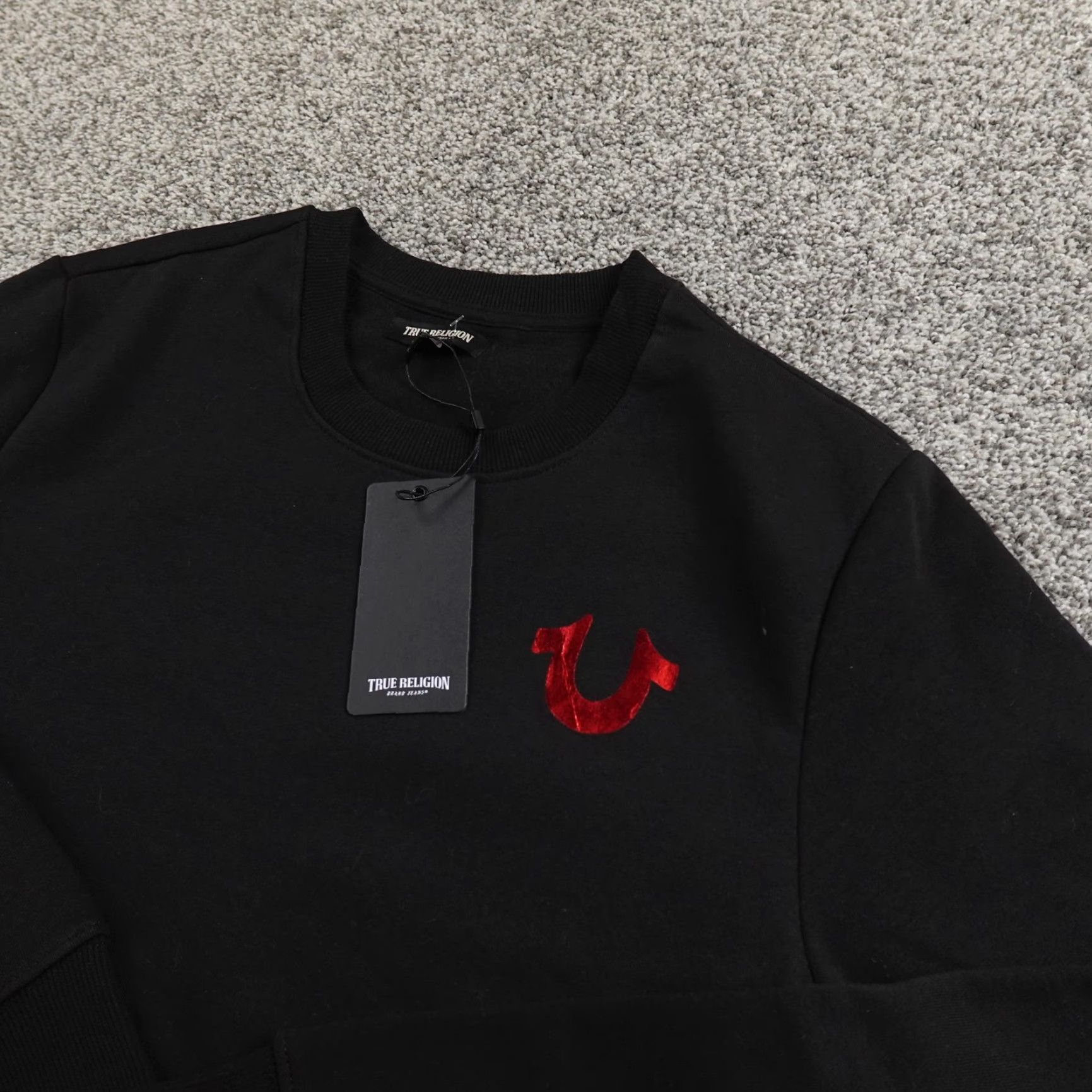 True Religion VINTAGE True Religion Sweatshirt Mens L Black Buddha Logo Pullover Crewneck Sweater Size US L / EU 52-54 / 3 - 2 Thumbnail