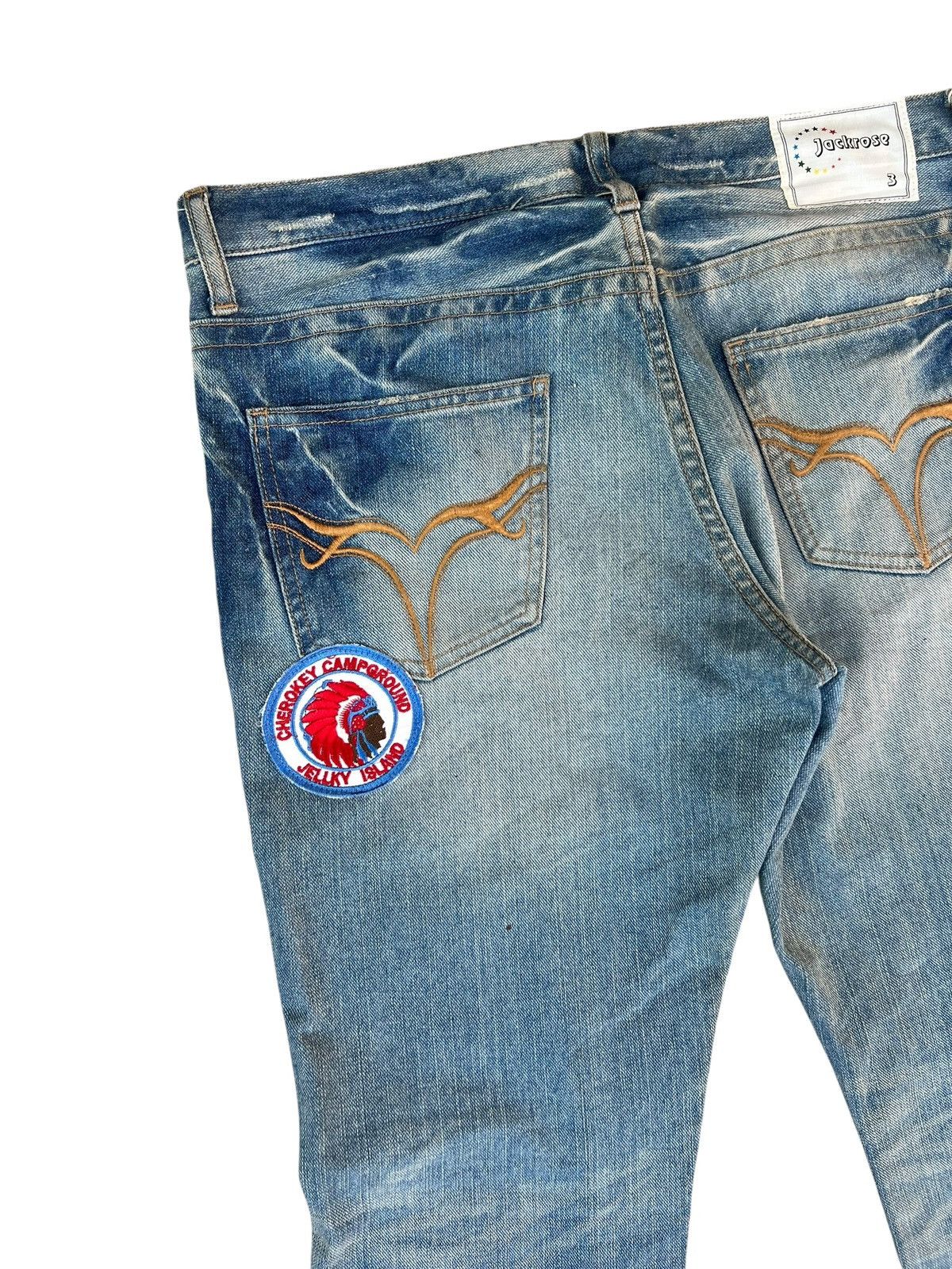 JACKROSE Jackrose Japan Mud Denim Patches Bootcut Jeans Flare Size US 33 - 16 Thumbnail