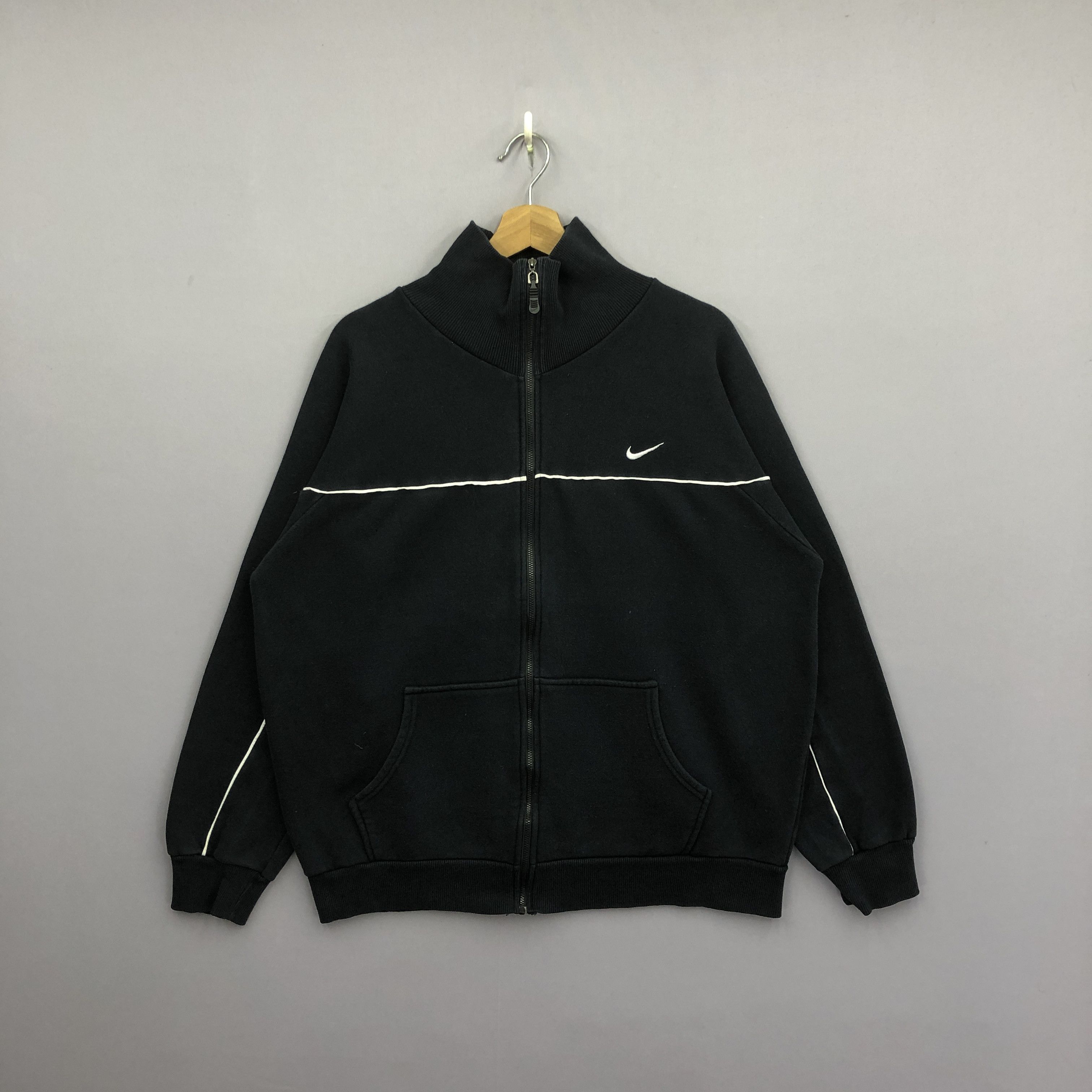 Nike × Vintage Vintage Nike Zipper Sweatshirt Nike Swoosh Sweater Jumper Size US XL / EU 56 / 4 - 1 Thumbnail
