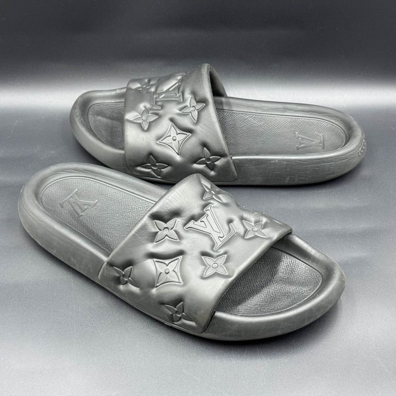Louis Vuitton Louis Vuitton Black Slip-On Slide Sandals - Size US 8.5 / EU 41-42 - 9 Thumbnail